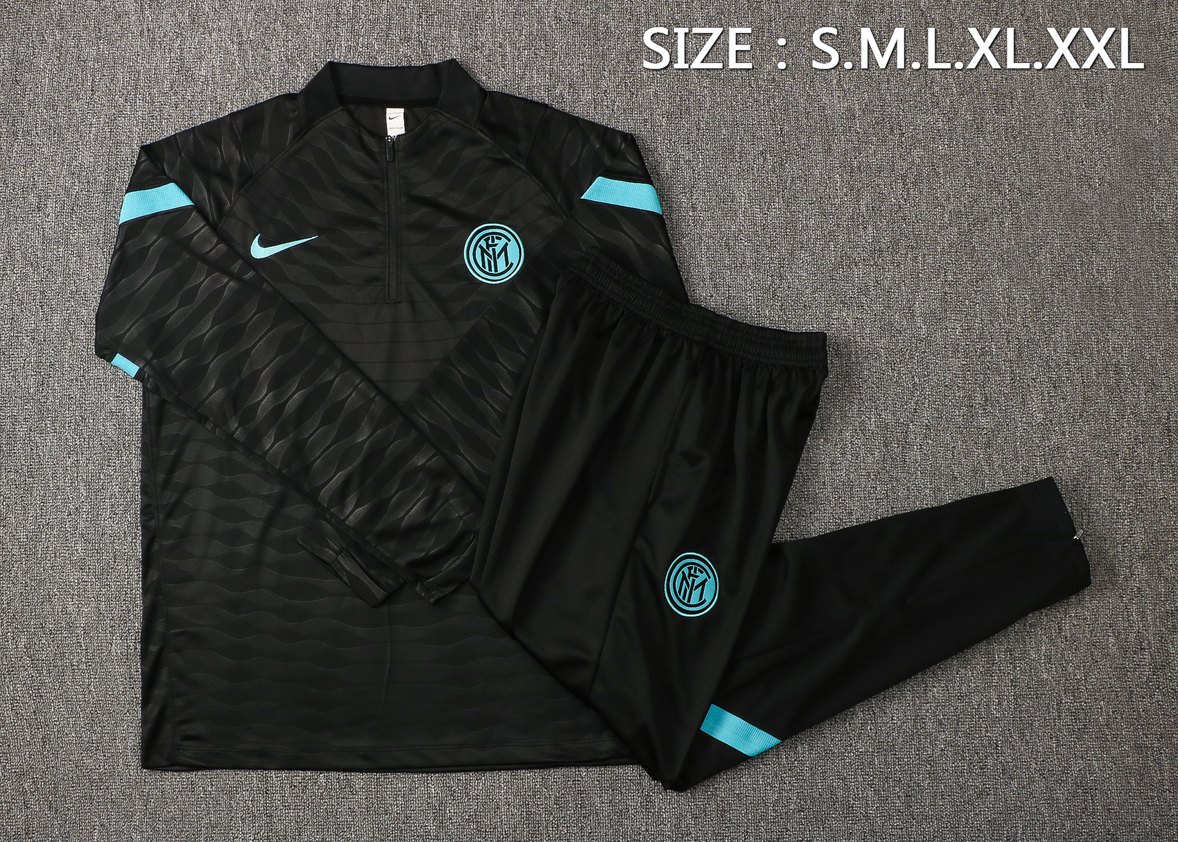 21-22 Inter Milan Black Sweater Tracksuit Thai Quality - leoleo123123
