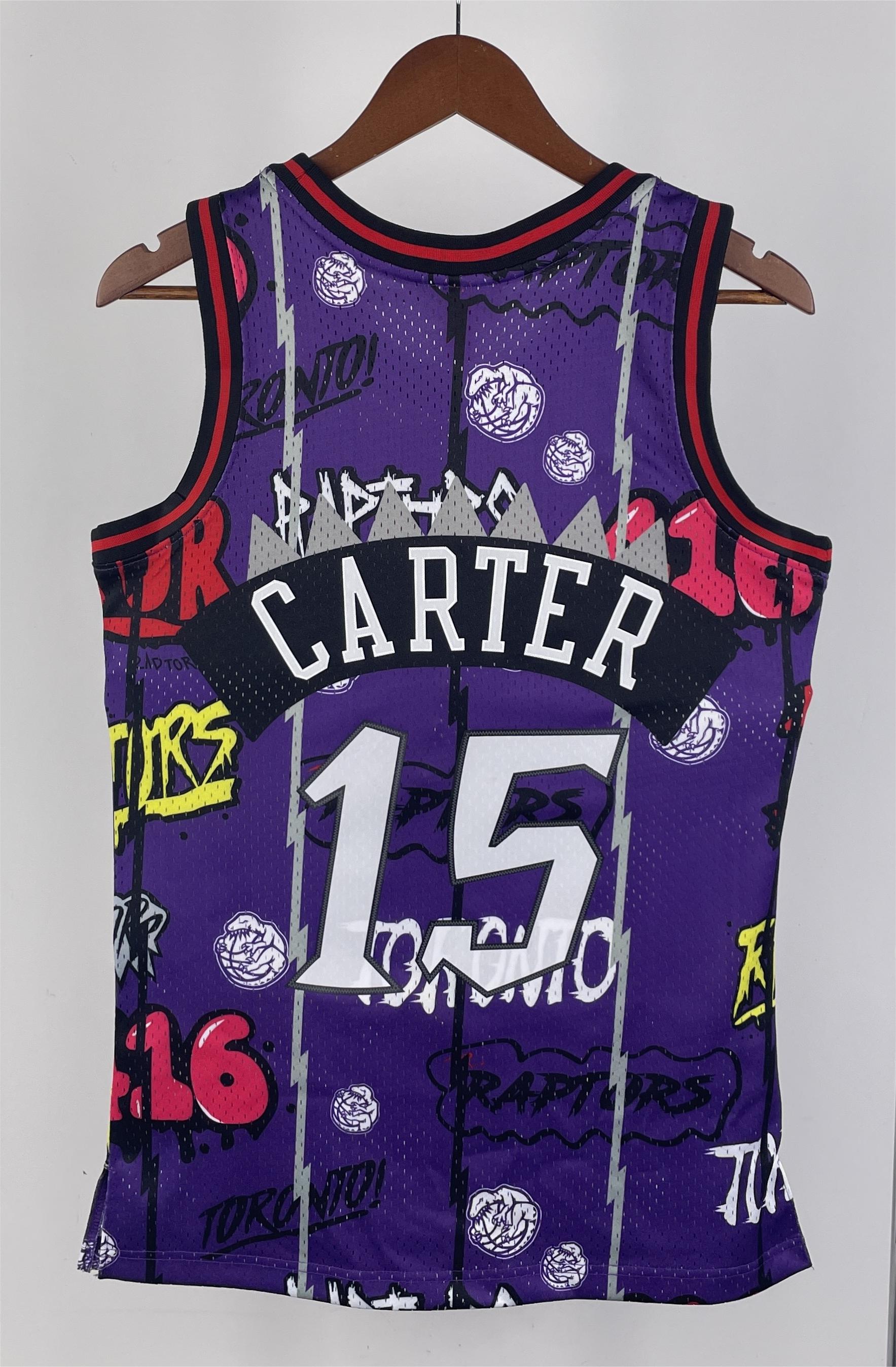 NBA Men Season 1998-99 Toronto Raptors Retro Purple #15 CARTER Swingman Jersey - leoleo123123