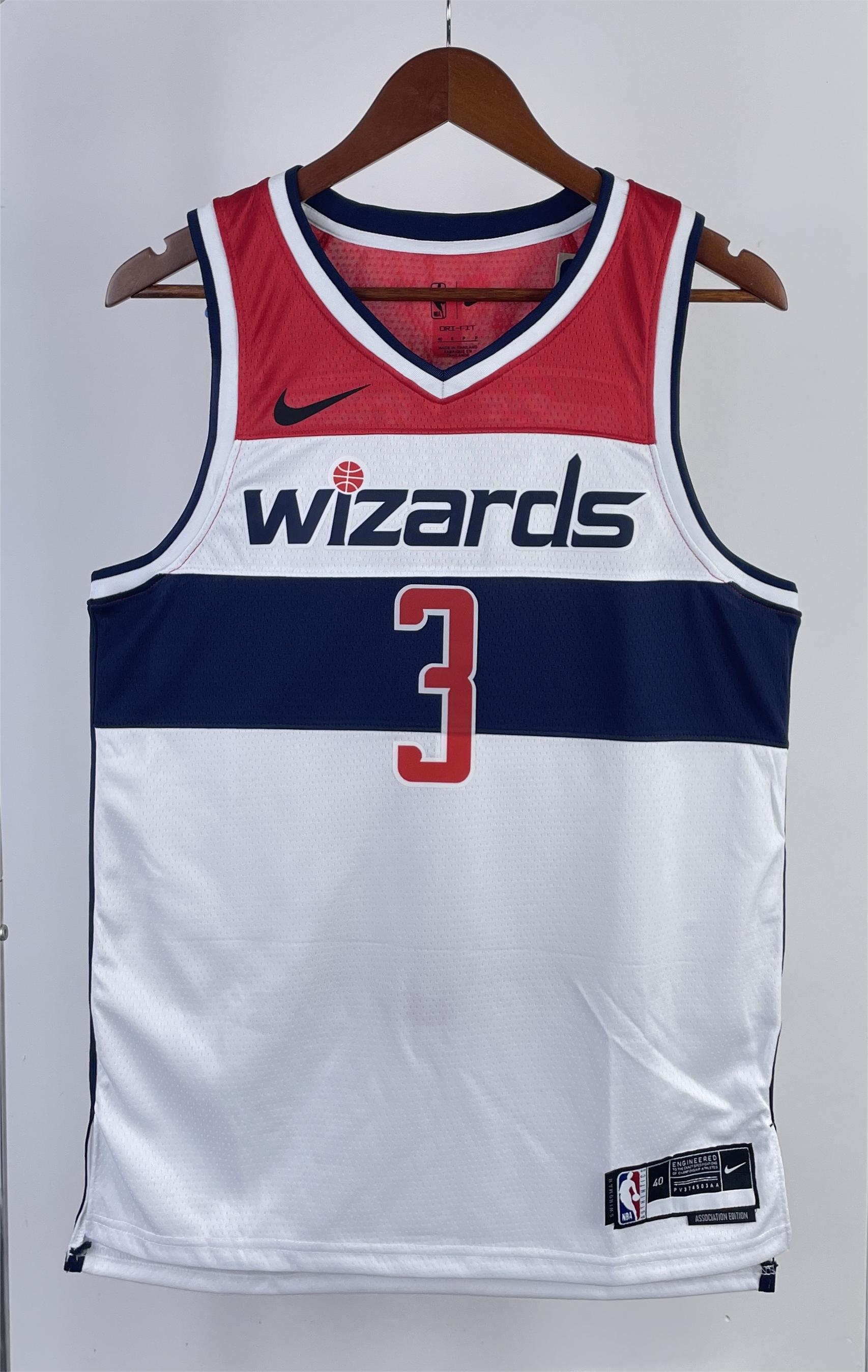 NBA Men 2023 Washington Wizards White #3 BEAL Jersey High Quality Name and Number Print - leoleo123123