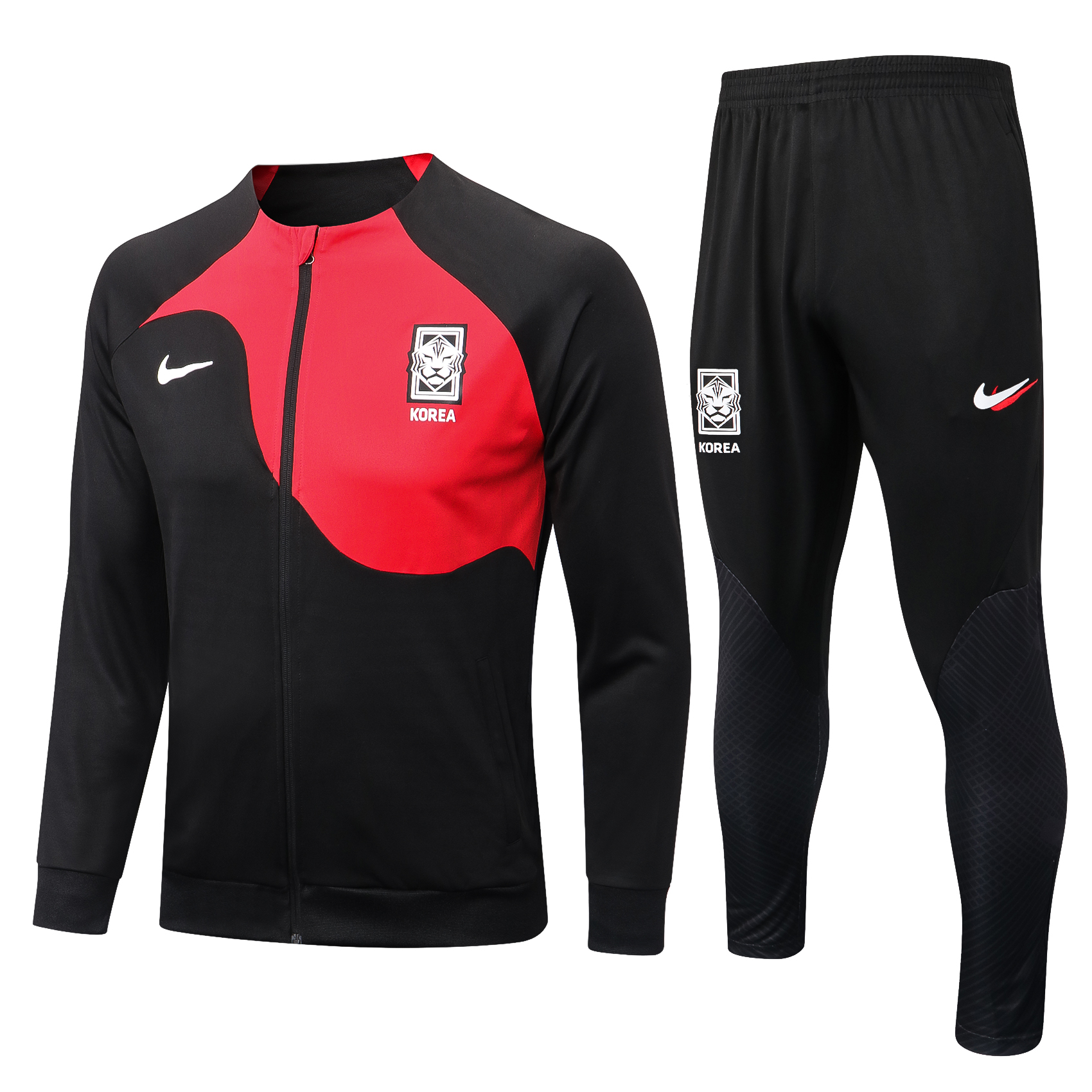 22-23 Korea Black with Red Jacket Tracksuit Thai Quality - leoleo123123