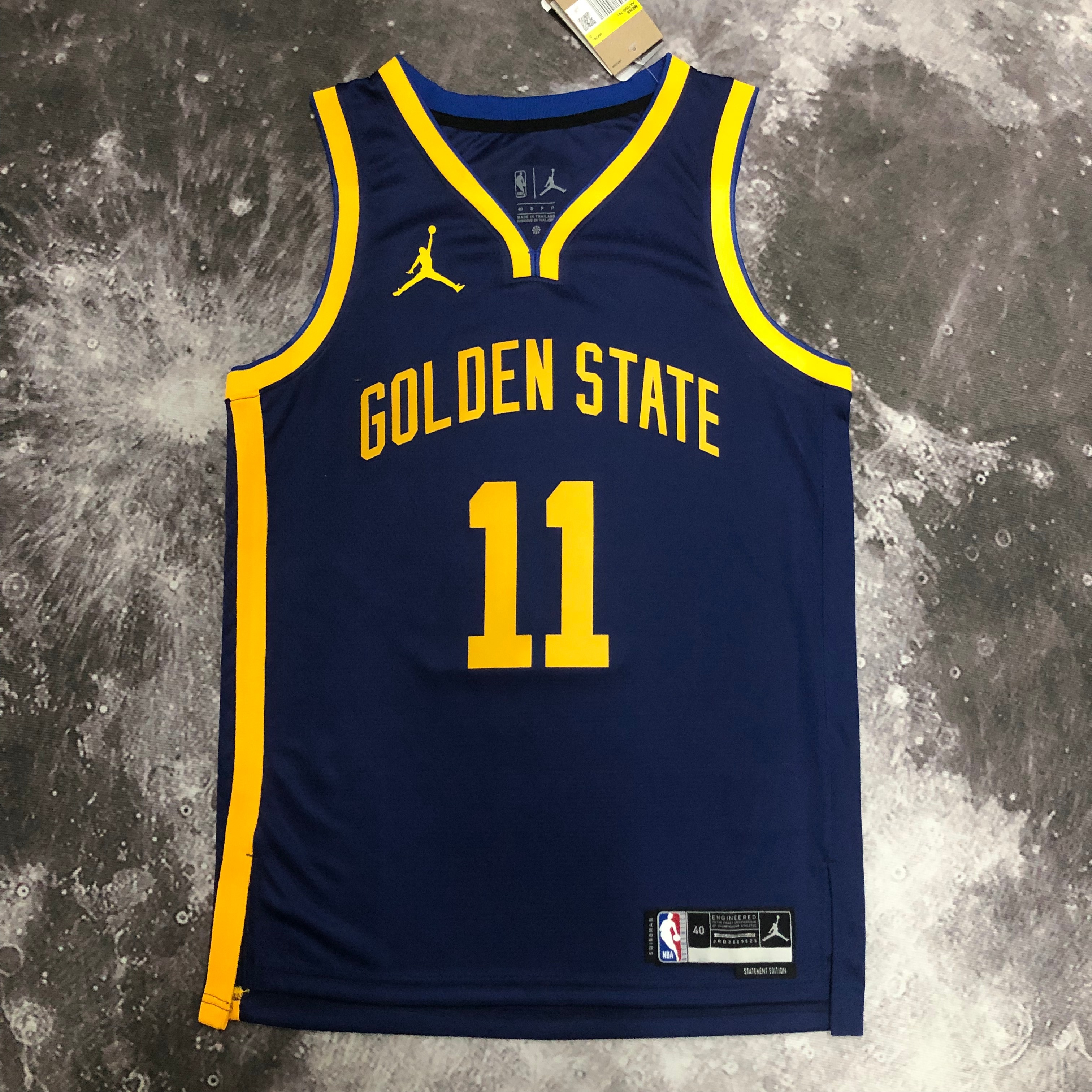 NBA Men Season 2023 Golden State Warriors Blue with Jordan Logo #11 THOMPSON Jersey High Quality Name and Number Print - leoleo123123