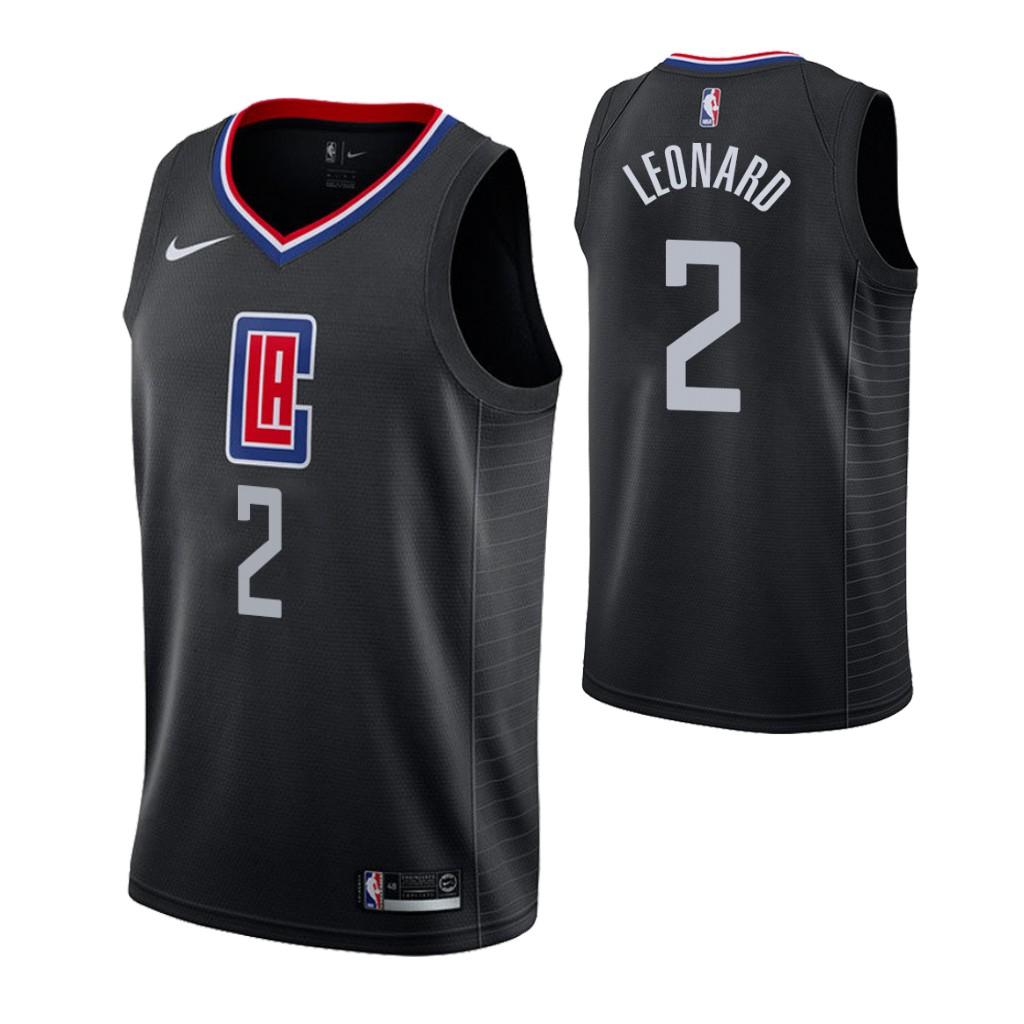 NBA Men Los Angeles Clippers Black #2 LEONARD Jersey High Quality Name and Number Print - leoleo123123