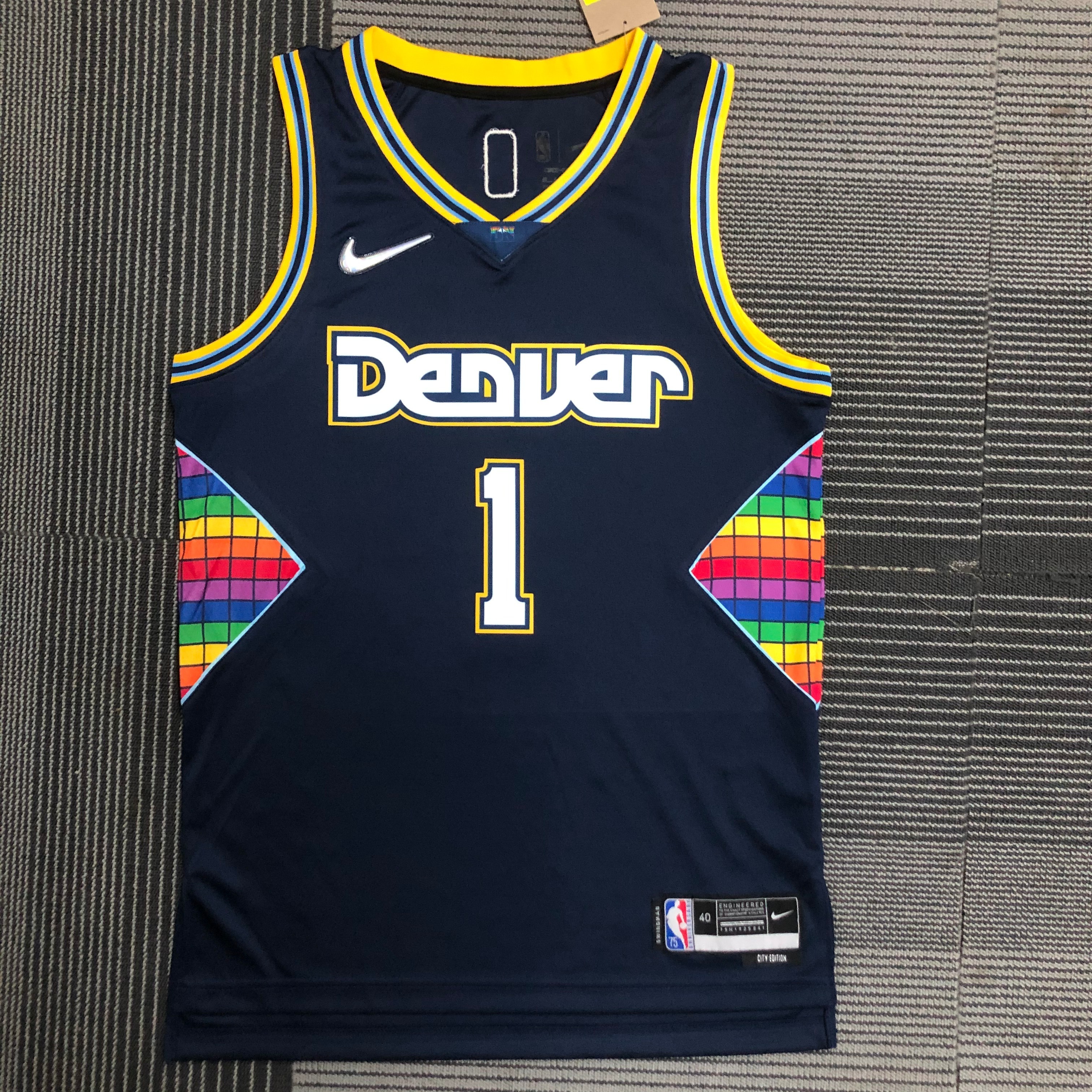 NBA Men Season 2022 Denver Nuggets Dark Blue #1 PORTER JR. Jersey High Quality Name and Number Print - leoleo123123