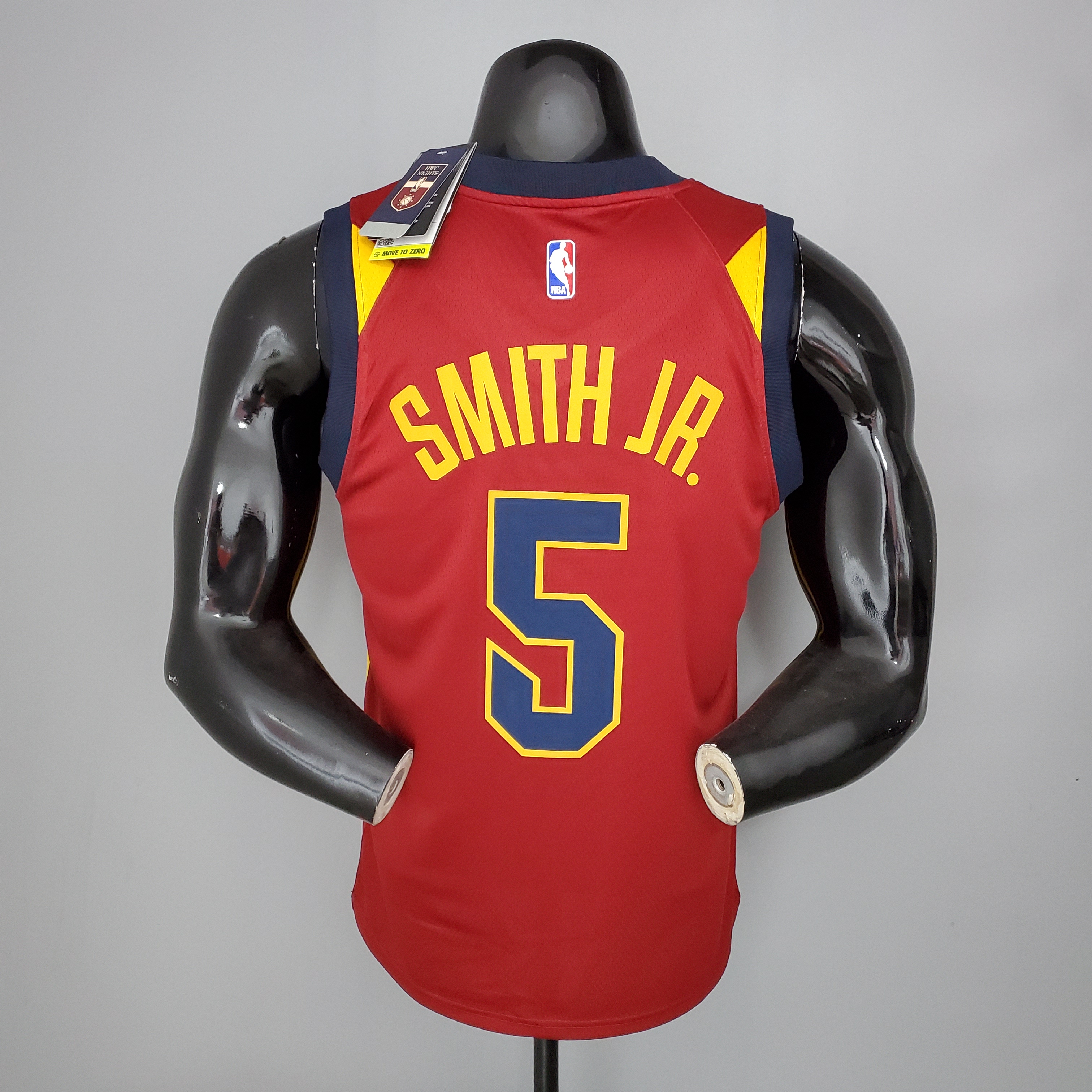 NBA Men Cleveland Cavaliers Red #5 SMITH JR Jersey High Quality Name and Number Print - leoleo123123