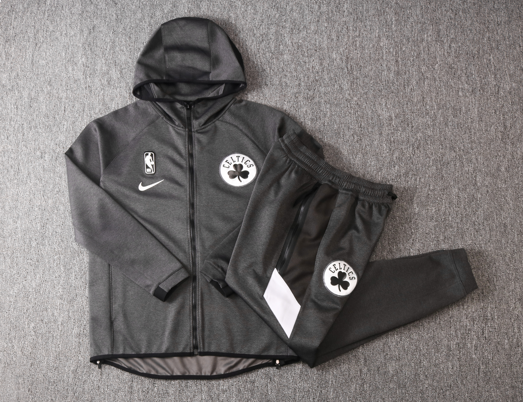 NBA Boston Celtics Dark Grey with Cap Jacket Tracksuit High Quality - leoleo123123