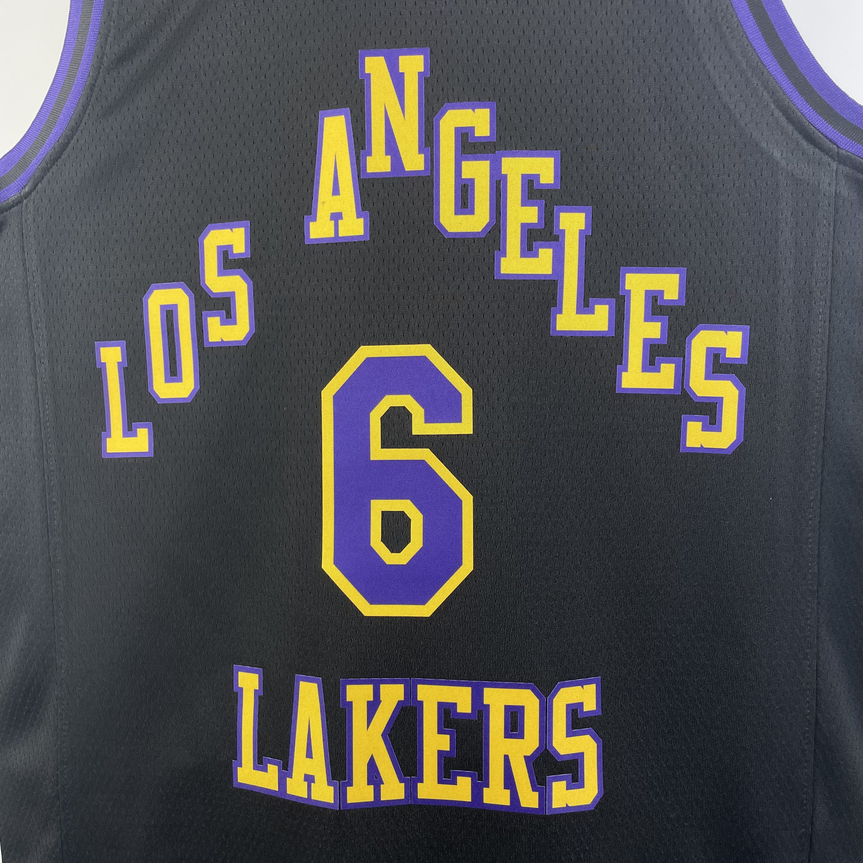 NBA Men 2024 Los Angeles Lakers Black City Version #6 JAMES Jersey High Quality Name and Number Print - leoleo123123