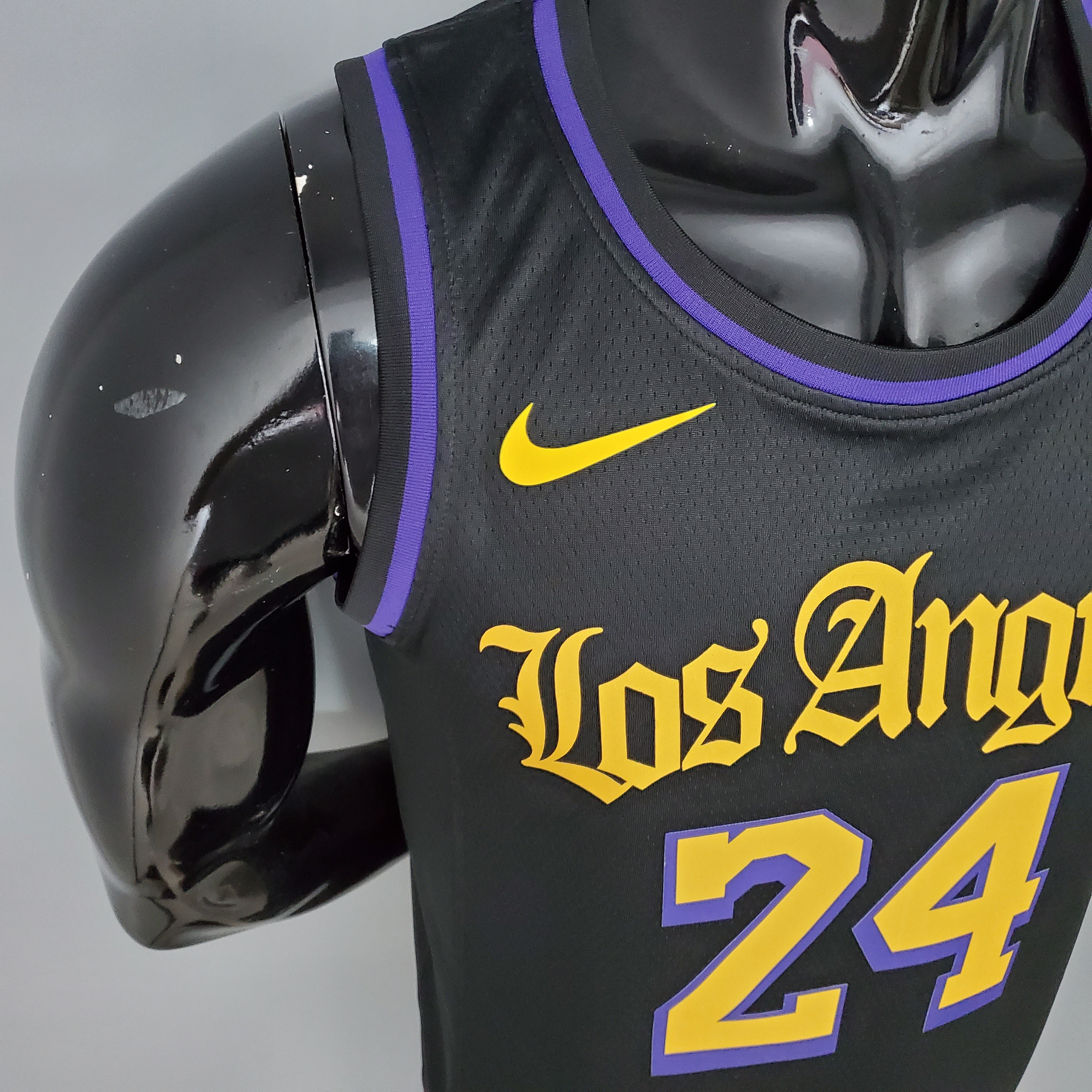 2021 Bryant#24 Los Angeles Lakers Black Latin Black NBA Jersey S-XXL High Quality Name and Number Print - leoleo123123