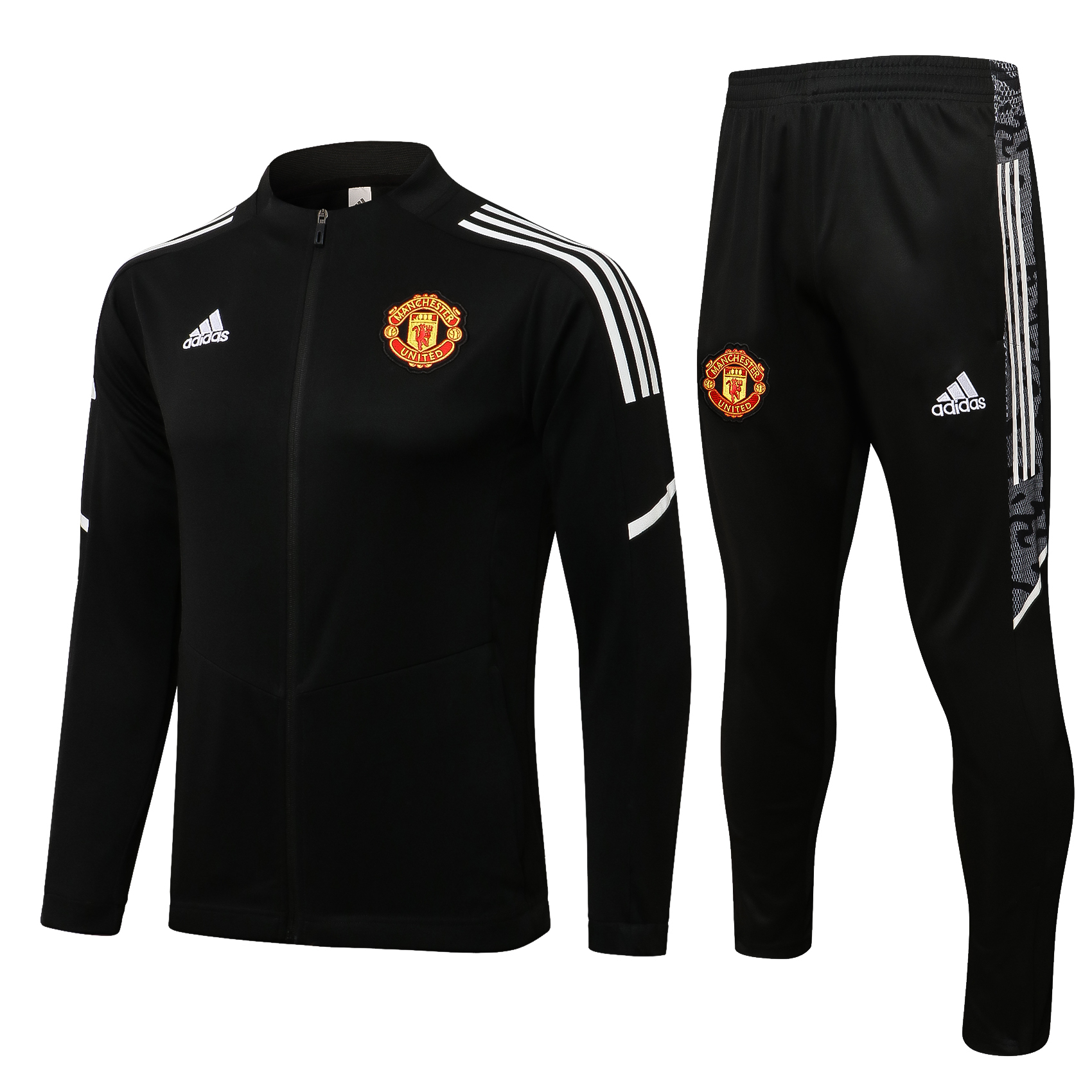21/22 Man United Black Jacket Tracksuit Thai Quality - leoleo123123