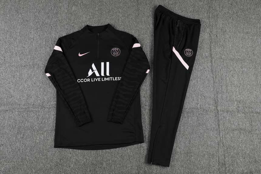 21/22 PSG Kids Black Sweater Tracksuit Thai Quality - leoleo123123