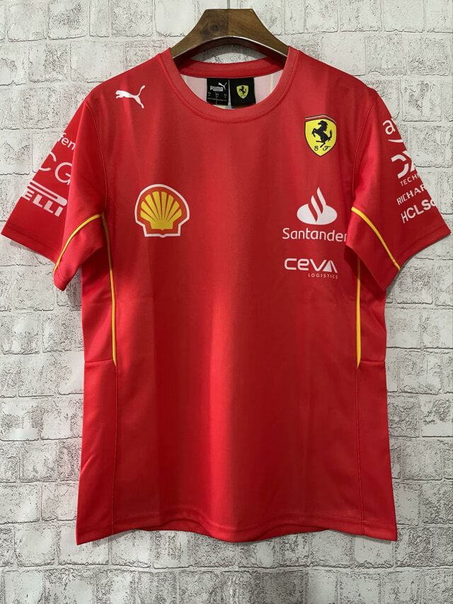 2024 Ferrari F1 Team POLO Round Collar T-Shirt - leoleo123123