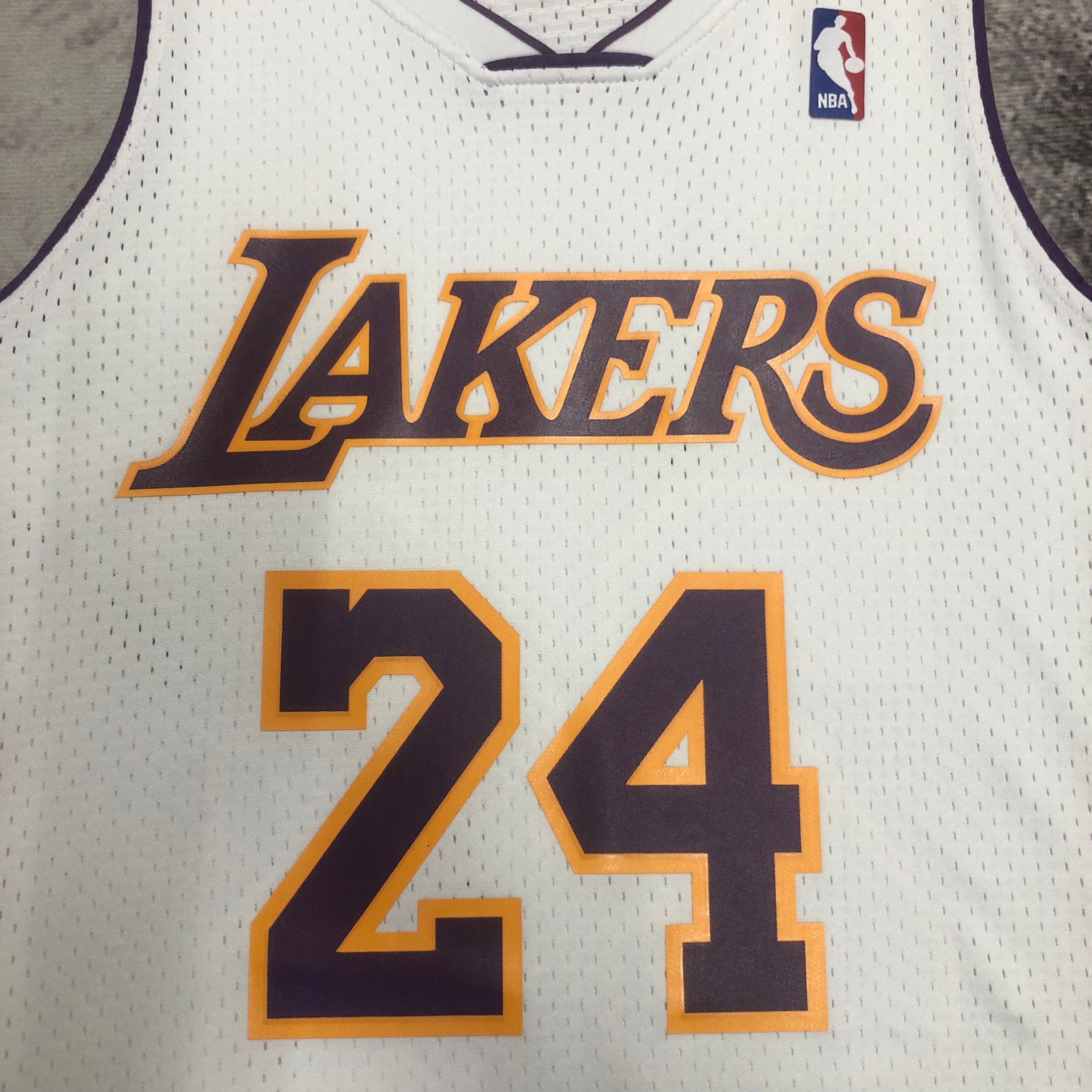 NBA Men Season 09-10 Los Angeles Lakers White #24 BRYANT Jersey High Quality Name and Number Print - leoleo123123