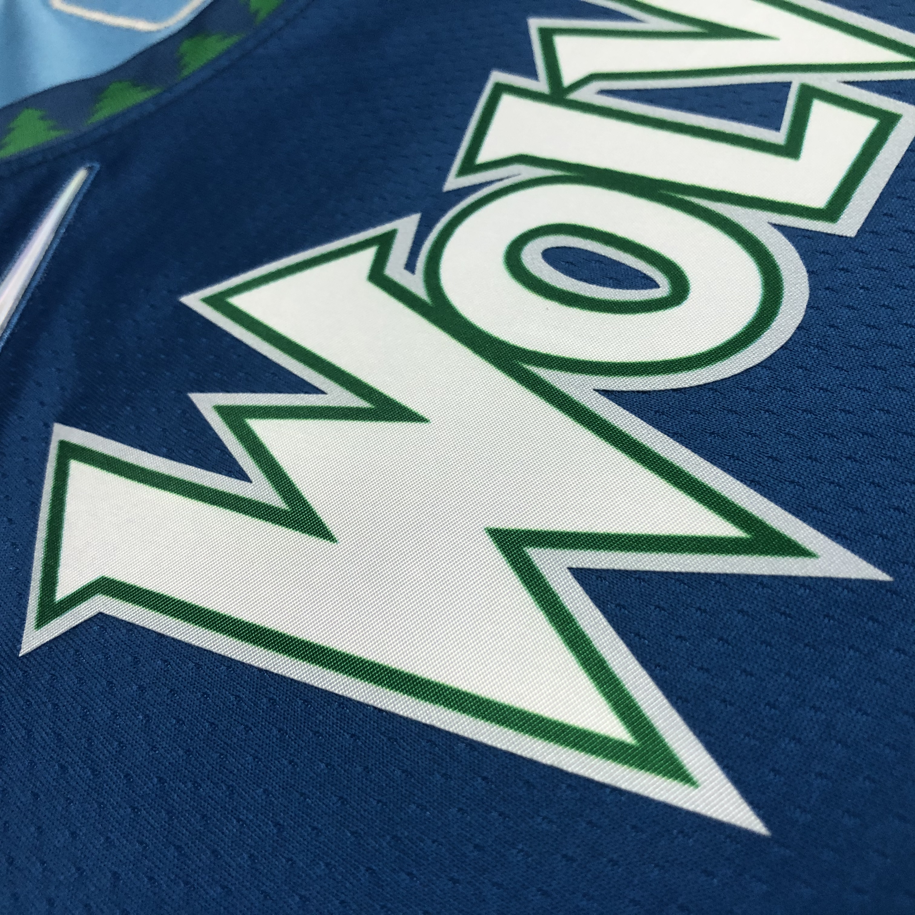 NBA Men 75th Anniversary Minnesota Timberwolves Blue #1 EDWARDS Jersey High Quality Name and Number Print - leoleo123123