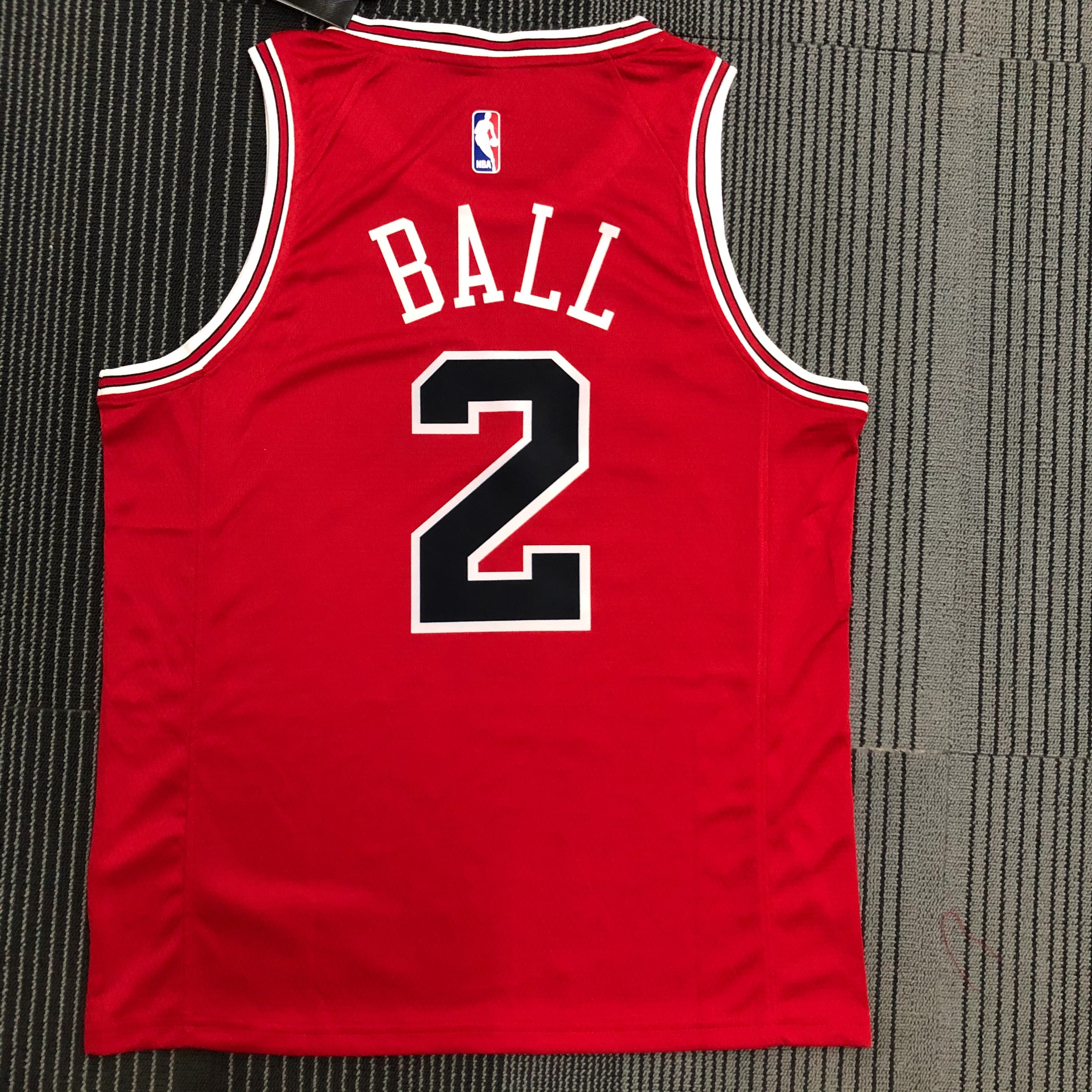 NBA Men Chicago Bulls Red #2 BALL Jersey High Quality Name and Number Print - leoleo123123