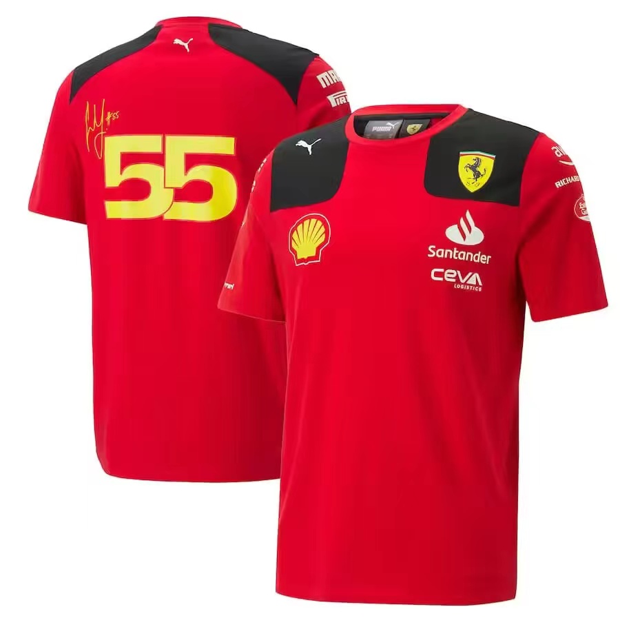 2023 Ferrari F1 Team POLO Round Collar T-Shirt - leoleo123123
