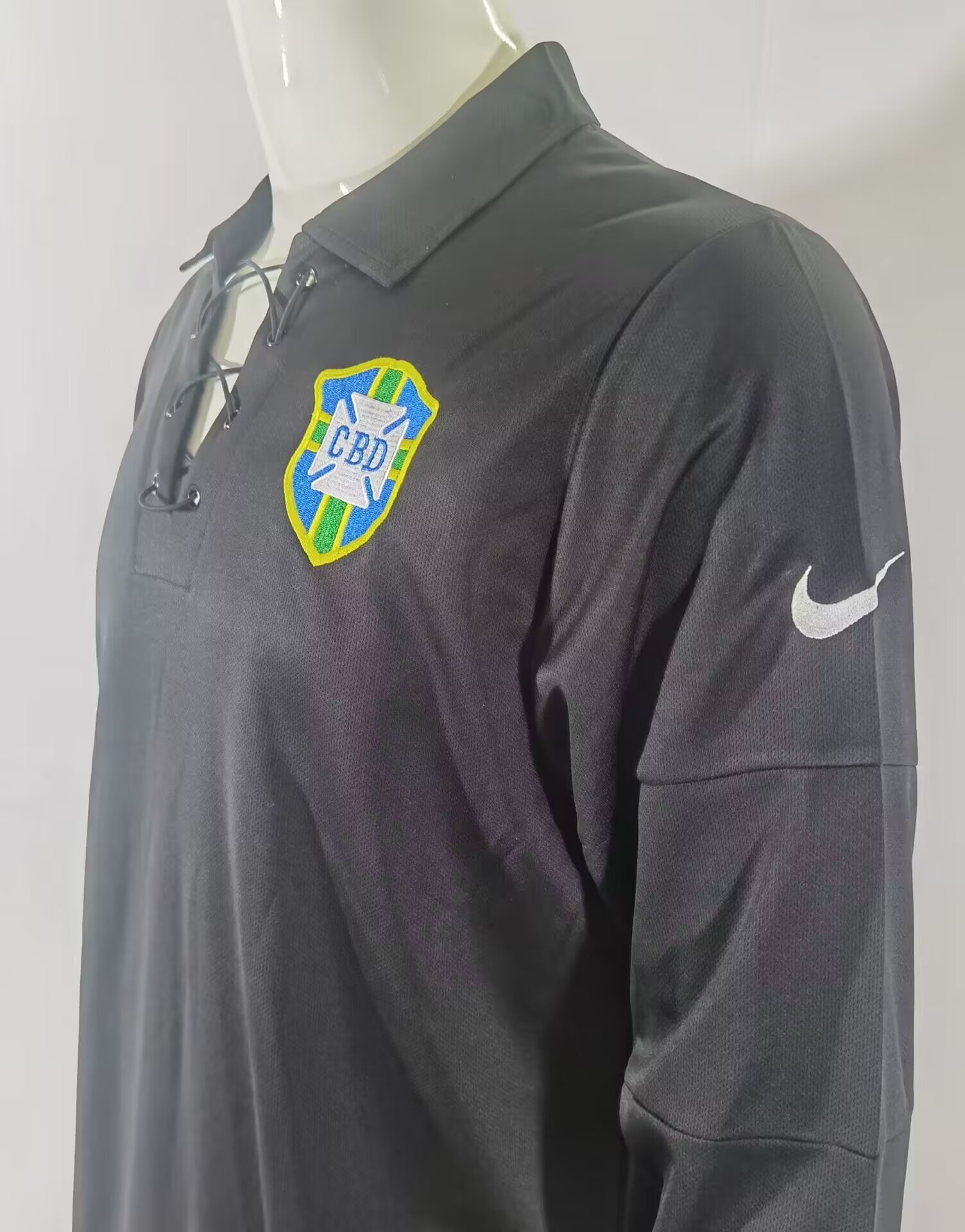 2004 Brazil Goalkeeper Black Retro Jersey Long Sleeve - leoleo123123