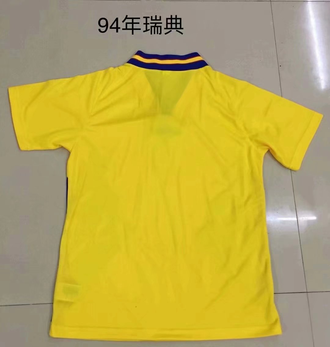 1994 Sweden Home Retro Soccer Jersey Fans Version - leoleo123123