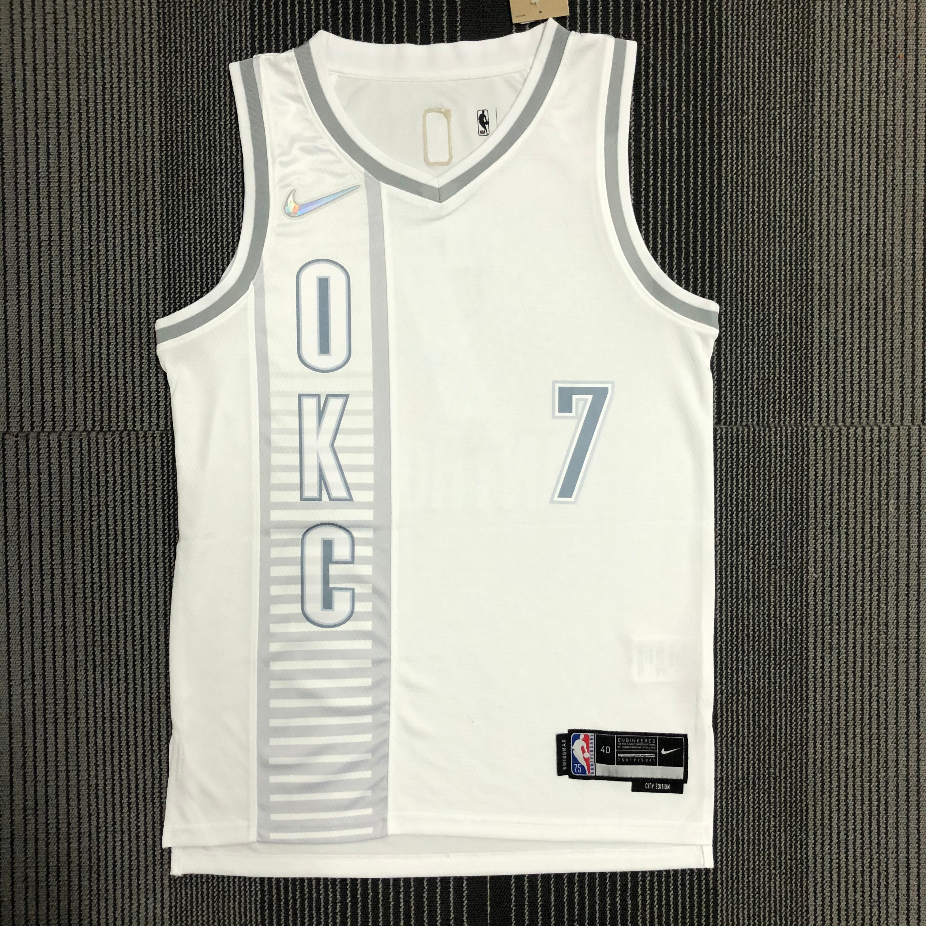 NBA Men 75th Anniversary Oklahoma City Thunder City Version White #7 ANTHONY Jersey High Quality Name and Number Print - leoleo123123