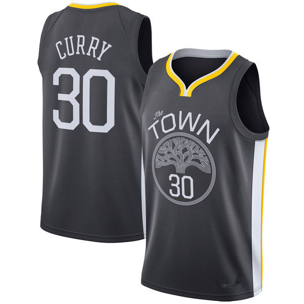 NBA Men Golden State Warriors Black #30 CURRY Jersey High Quality Name and Number Print - leoleo123123