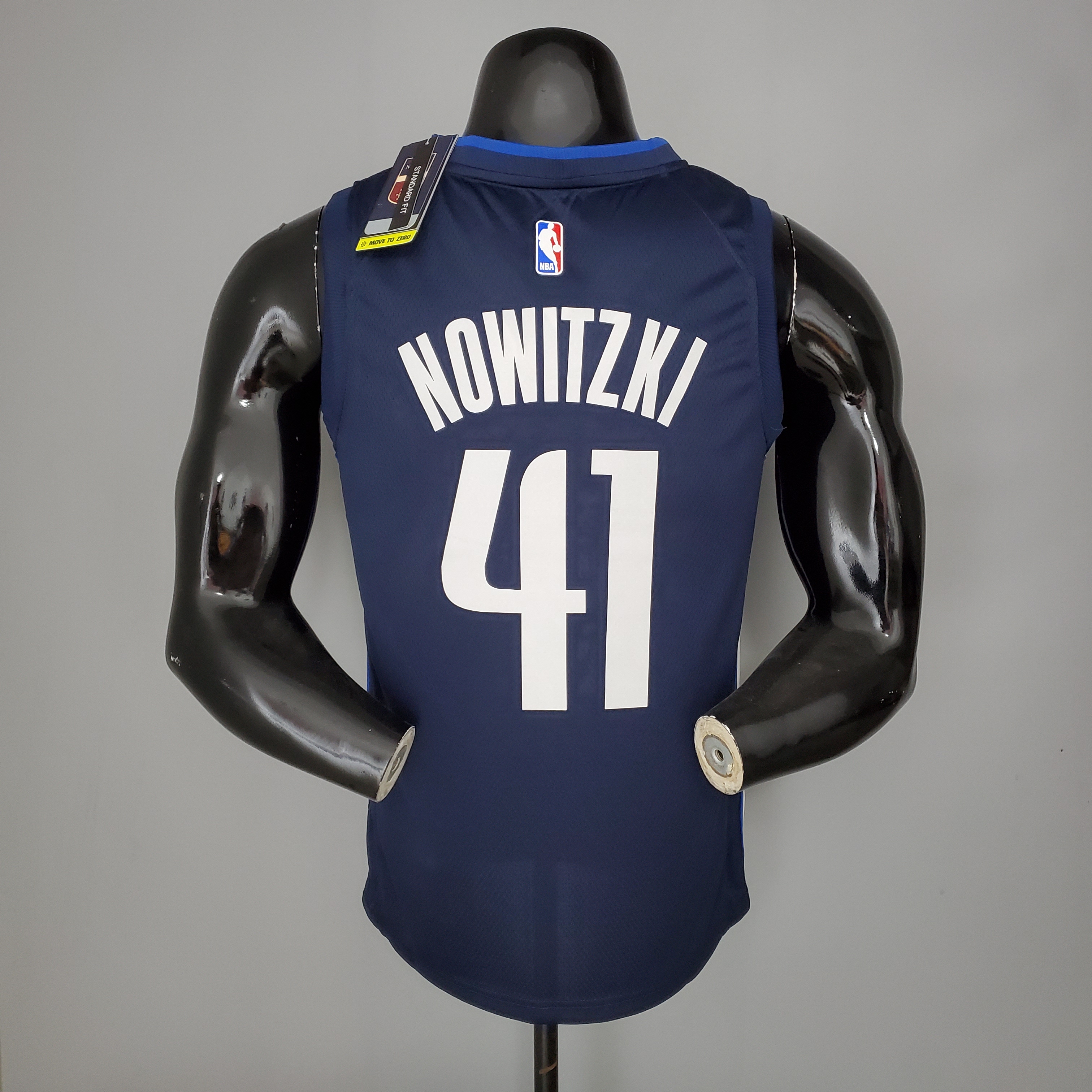 NBA Men Season 2021 Dallas Mavericks Dark Blue #41 NOWITZKI Jersey with Jordon Logo High Quality Name and Number Print - leoleo123123