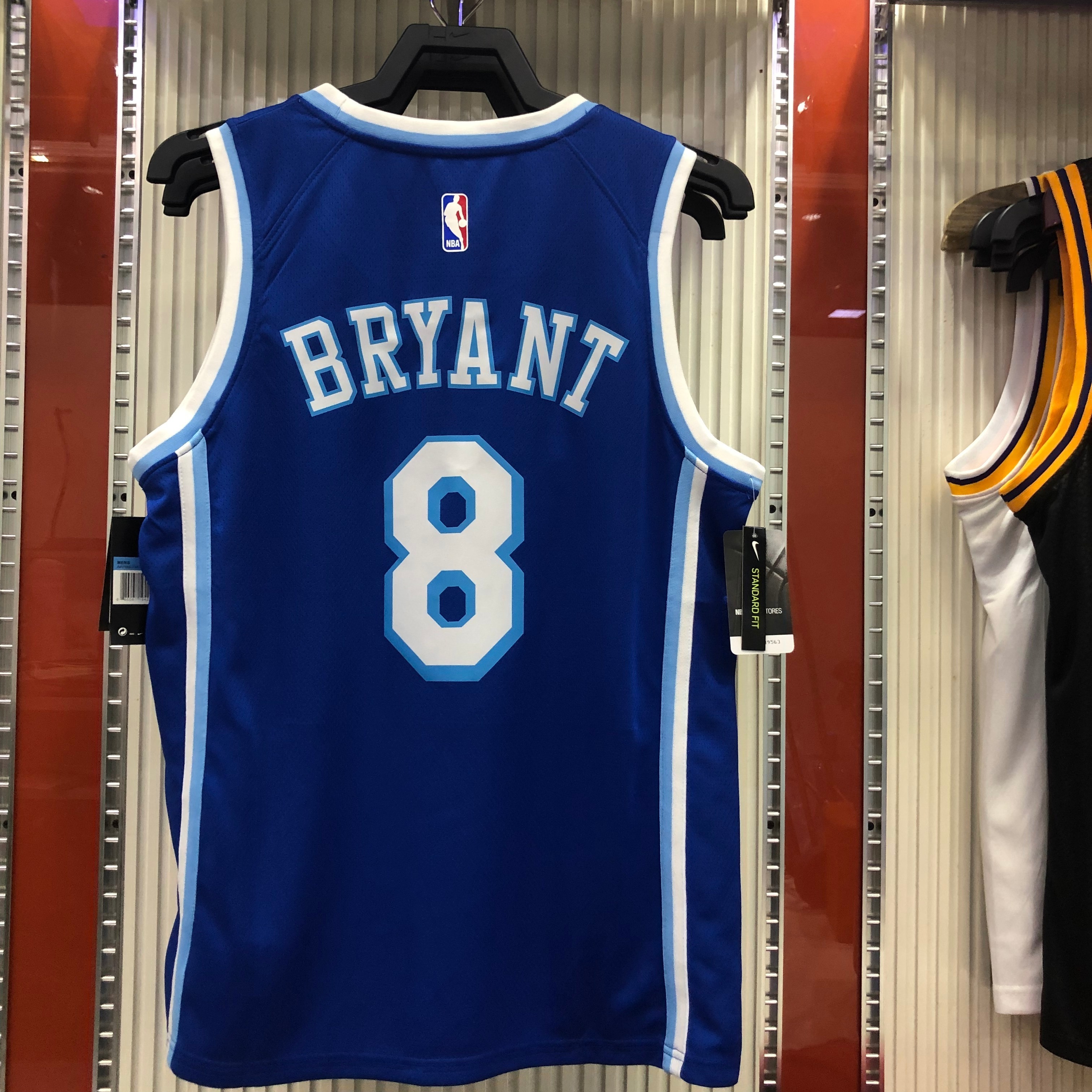 NBA Men Los Angeles Lakers Retro in Latin with Crenshaw #8 BRYANT Blue Round Neck Jersey High Quality Name and Number Print - leoleo123123