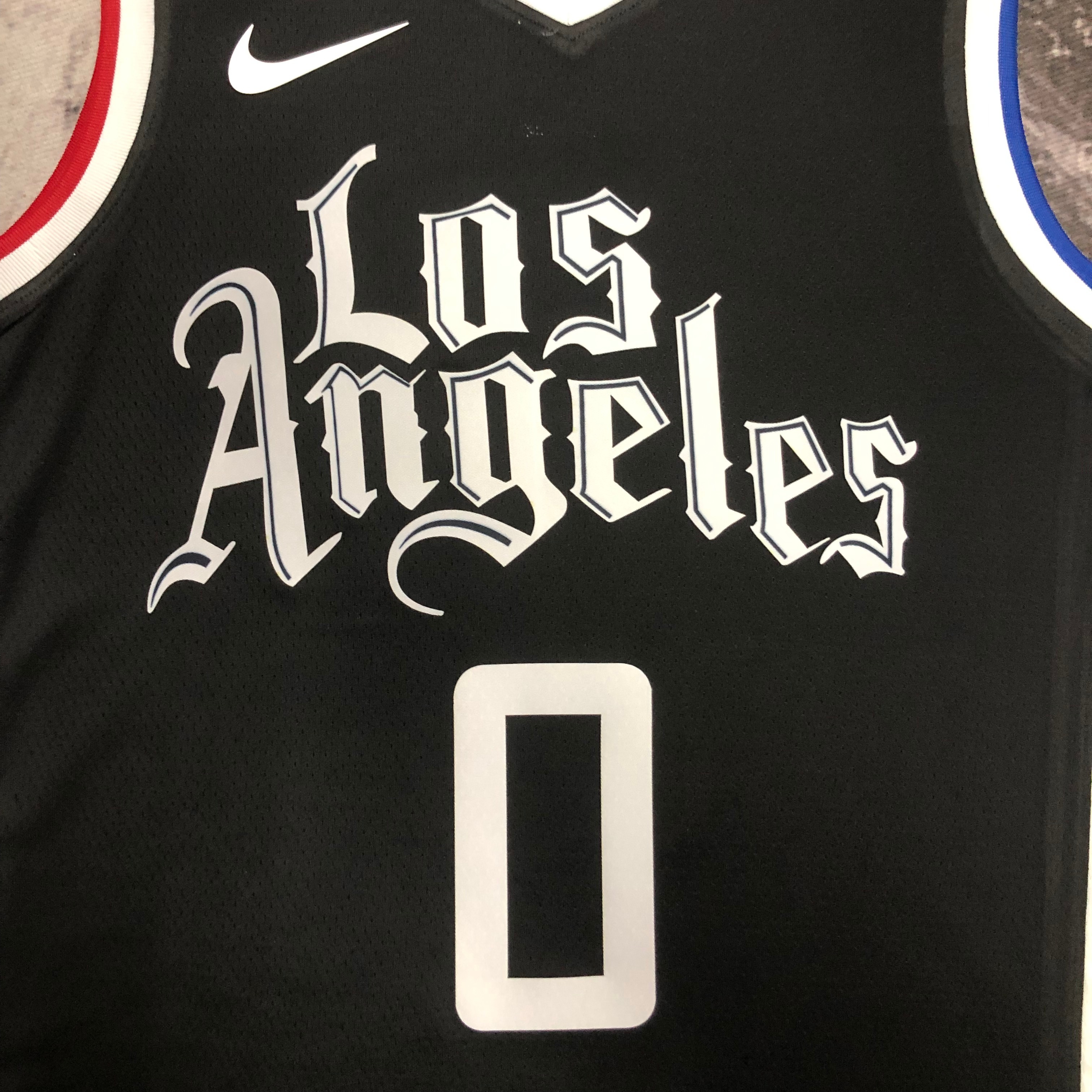 NBA Season 20-21 Men Los Angeles Clippers in Latin Black City #0 WESTBROOK Jersey High Quality Name and Number Print - leoleo123123