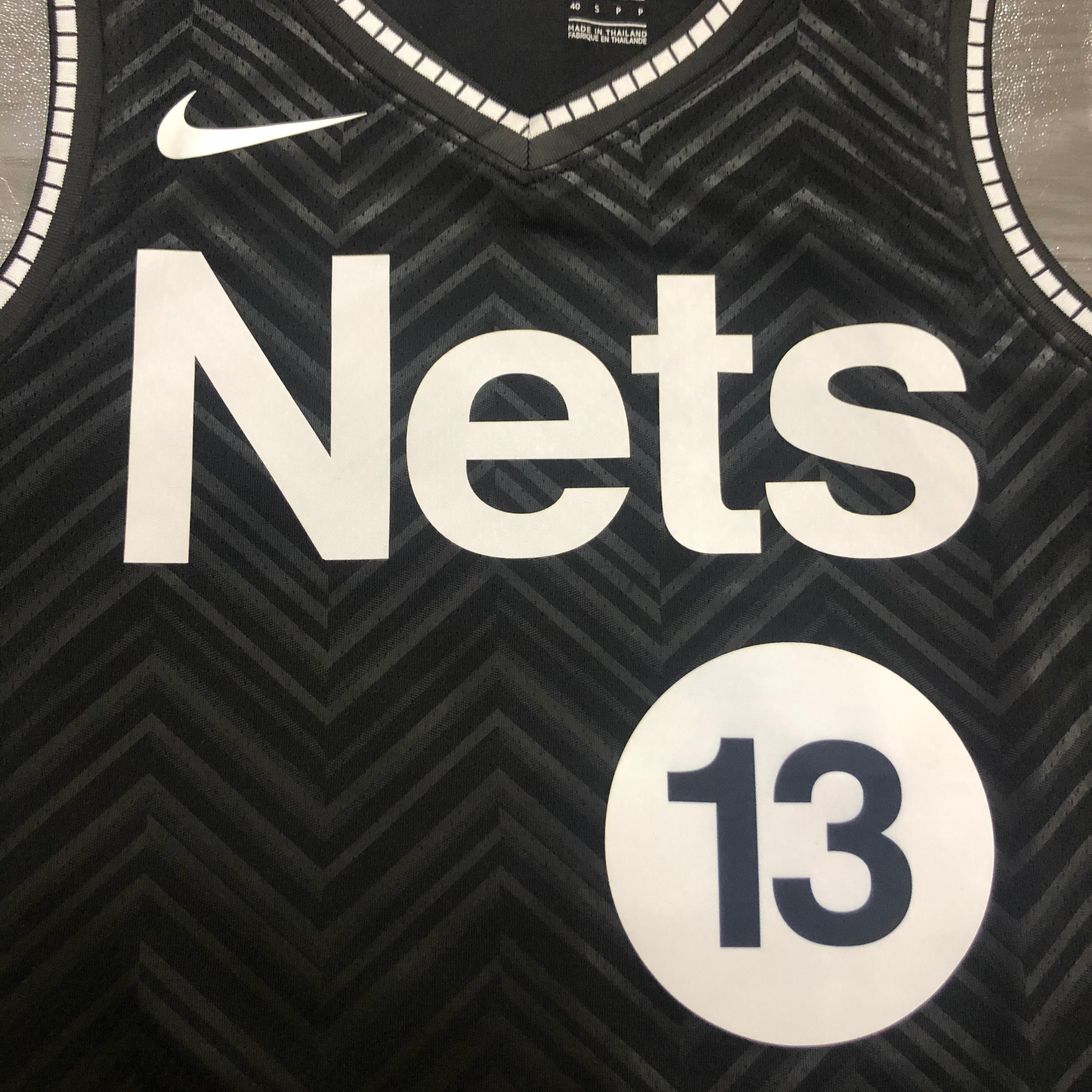 NBA Men New 2021 Brooklyn Nets Black Awarding Version #13 HARDEN Jersey High Quality Name and Number Print - leoleo123123