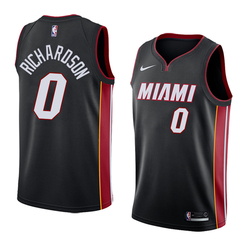 NBA Men Miami Heat Black #0 RICHARDSON Jersey High Quality Name and Number Print - leoleo123123