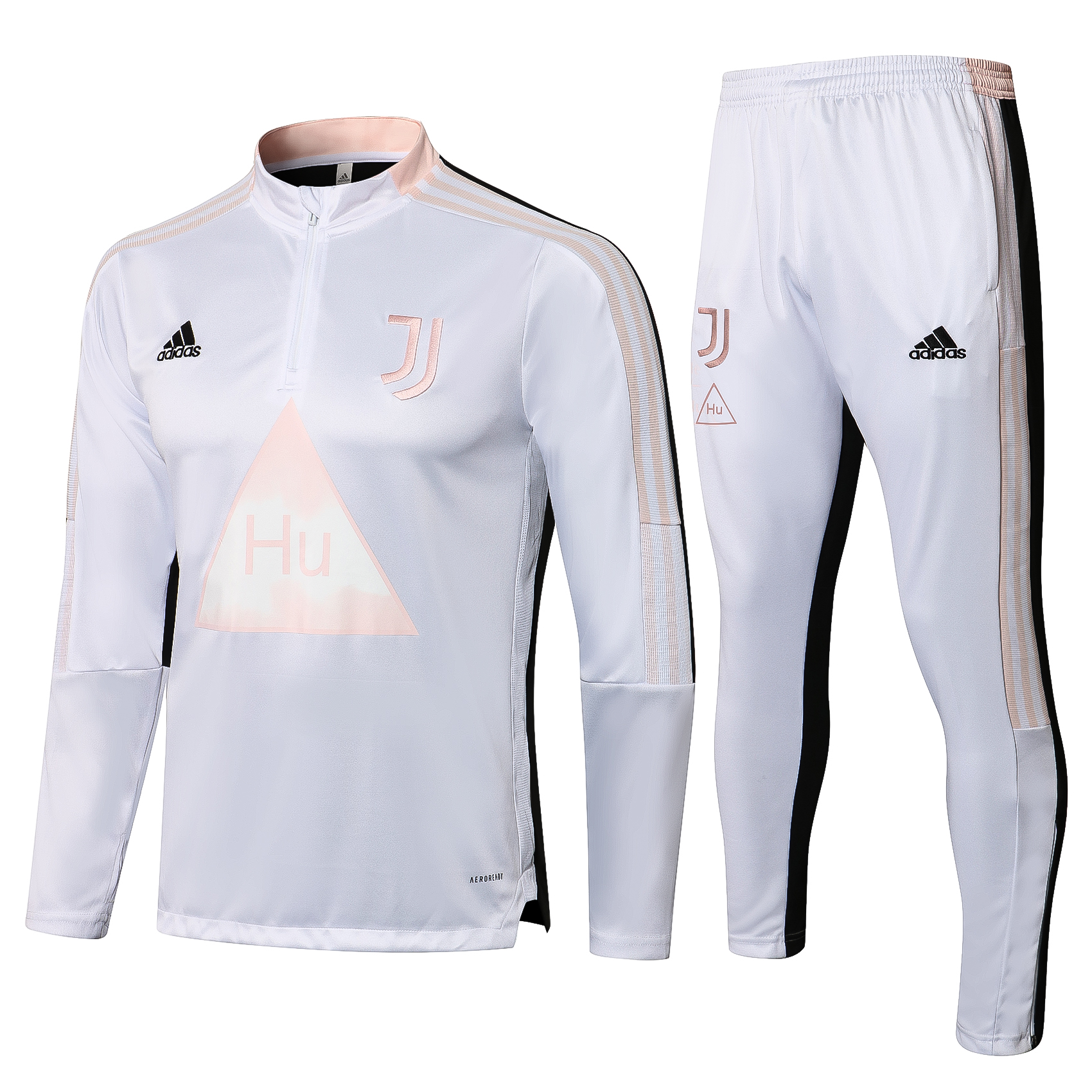 21-22 Juventus White and Black Sweater Tracksuit Thai Quality - leoleo123123