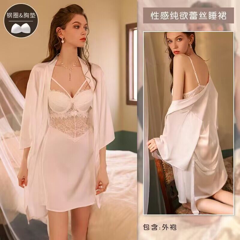 夜听香情趣内衣性感蕾丝断面睡衣制服诱惑透视激情纯欲睡裙家居服 - leoleo123123