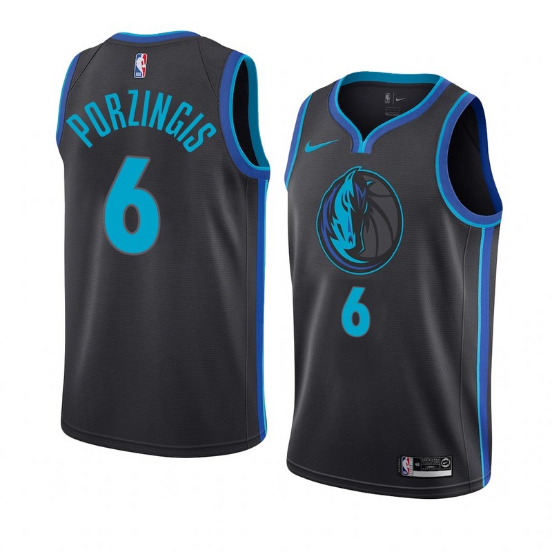 NBA Men Dallas Mavericks Black #6 PORZINGIS Jersey High Quality Name and Number Print - leoleo123123
