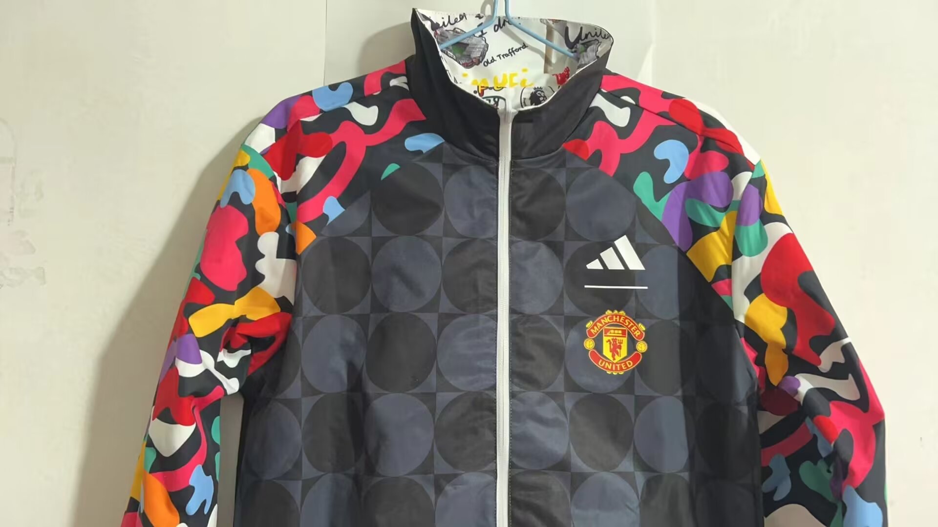 23/24 Man Unied Windbreaker Jacket two-sided Jacket Thai Quality - leoleo123123