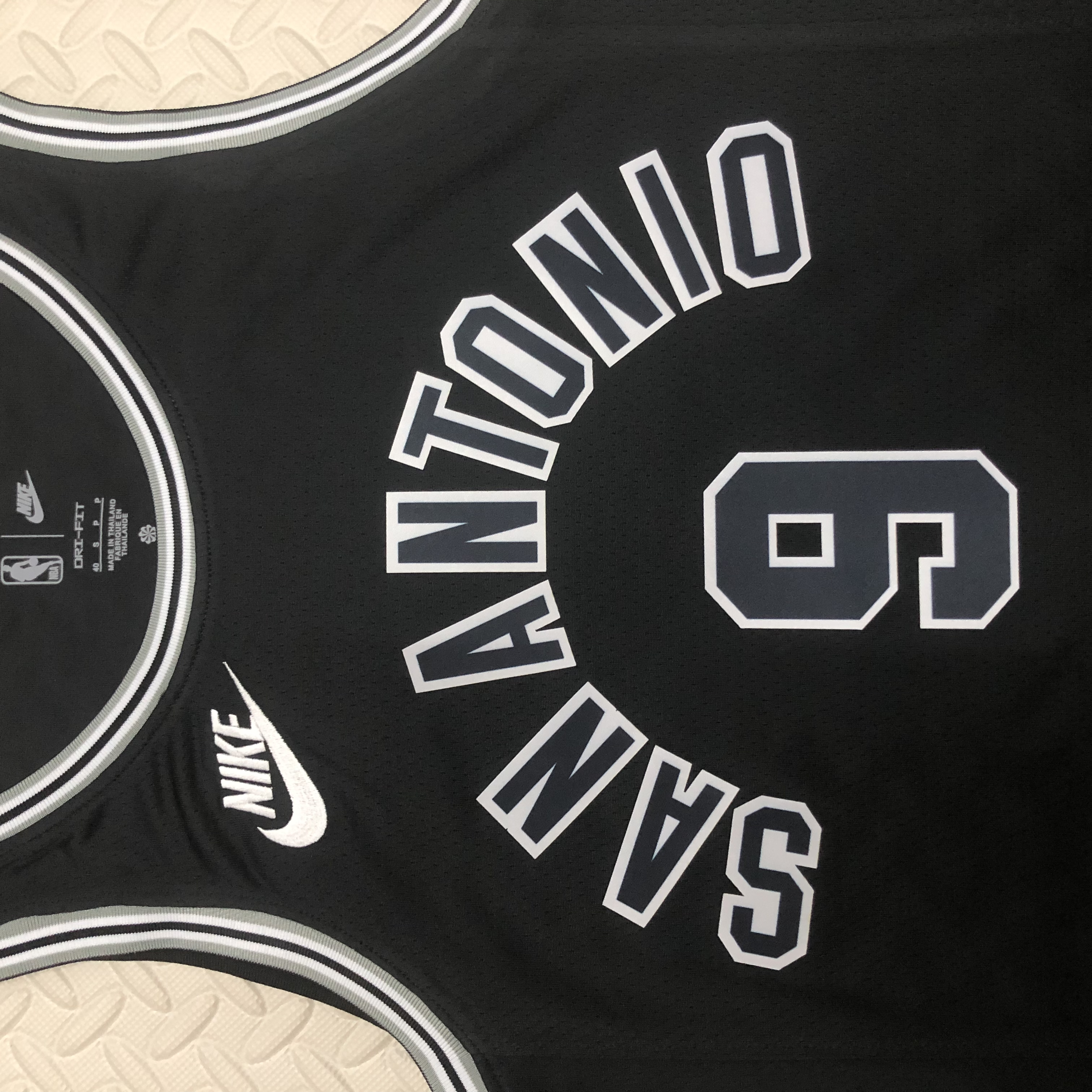 NBA Men Season 2023 San Antonio Spurs Black Retro #9 PARKER Jersey High Quality Name and Number Print - leoleo123123
