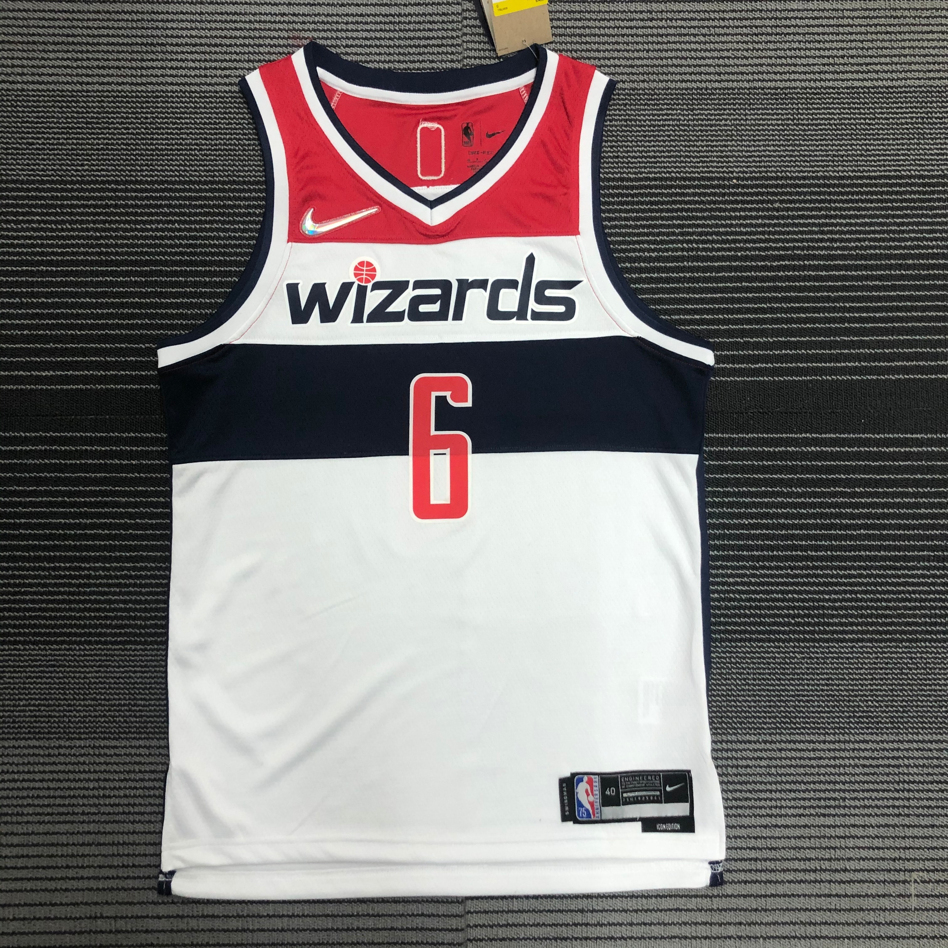 NBA 75th Anniversary Men Washington Wizards White #6 HARRELL Jersey High Quality Name and Number Print - leoleo123123