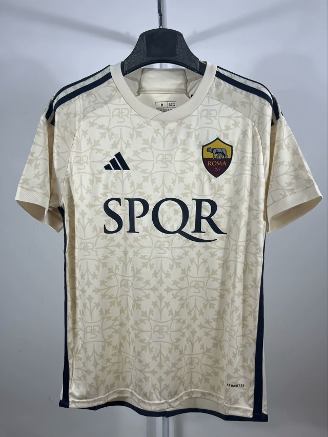 23/24 Roma Away Jersey With Sponsors Thai Quality - leoleo123123