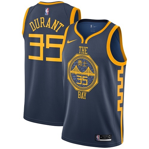 NBA Men Golden State Warriors Navy #35 DURANT Jersey High Quality Name and Number Print - leoleo123123