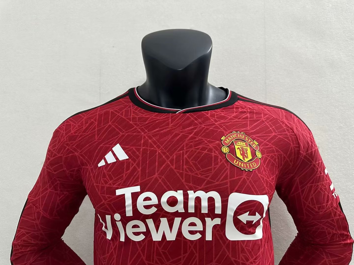 23/24 Man United Home Jersey Long Sleeve Player Version 1:1 Quality - leoleo123123