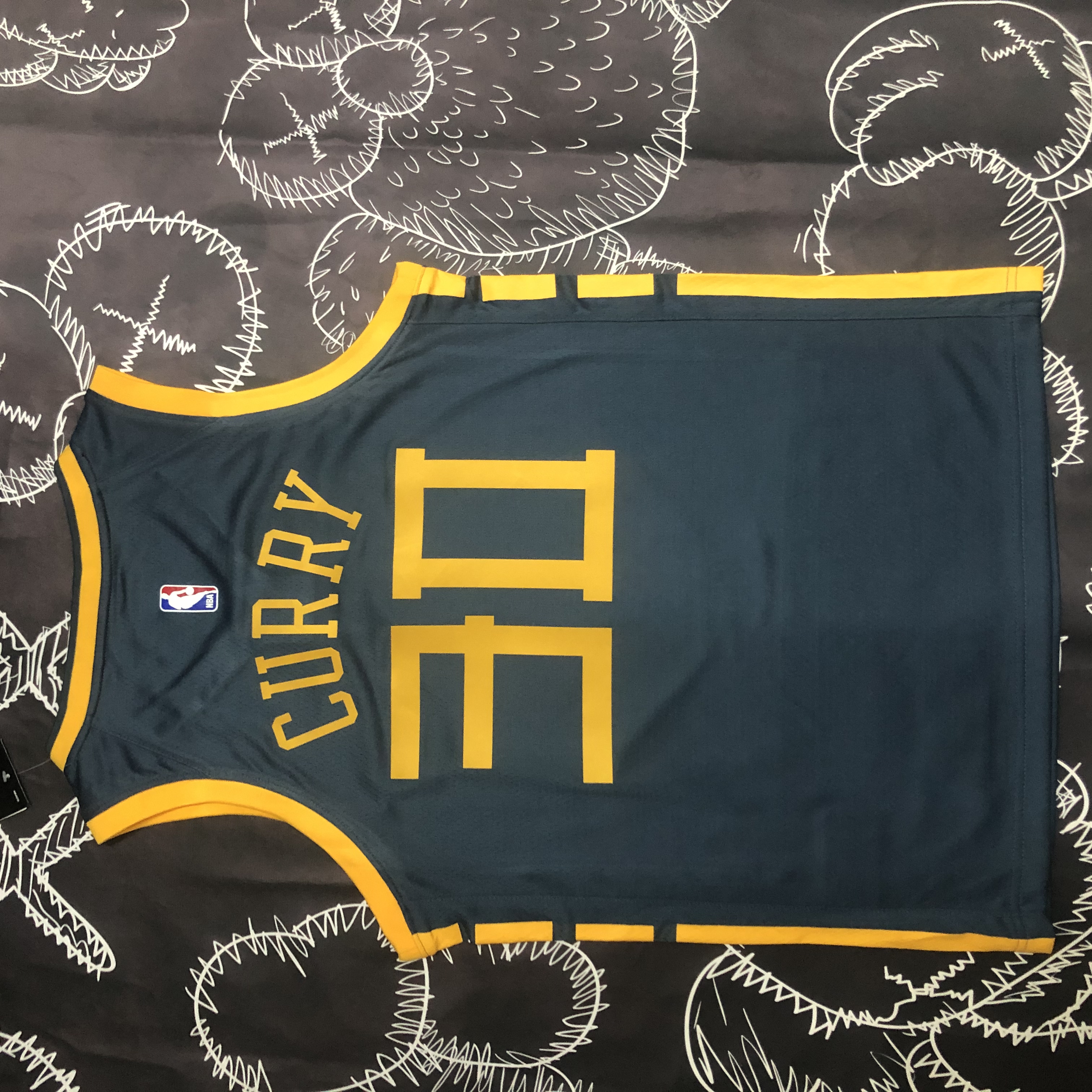 NBA Men Season 2018 Golden State Warriors Dark Grey #30 CURRY Jersey High Quality Name and Number Print - leoleo123123