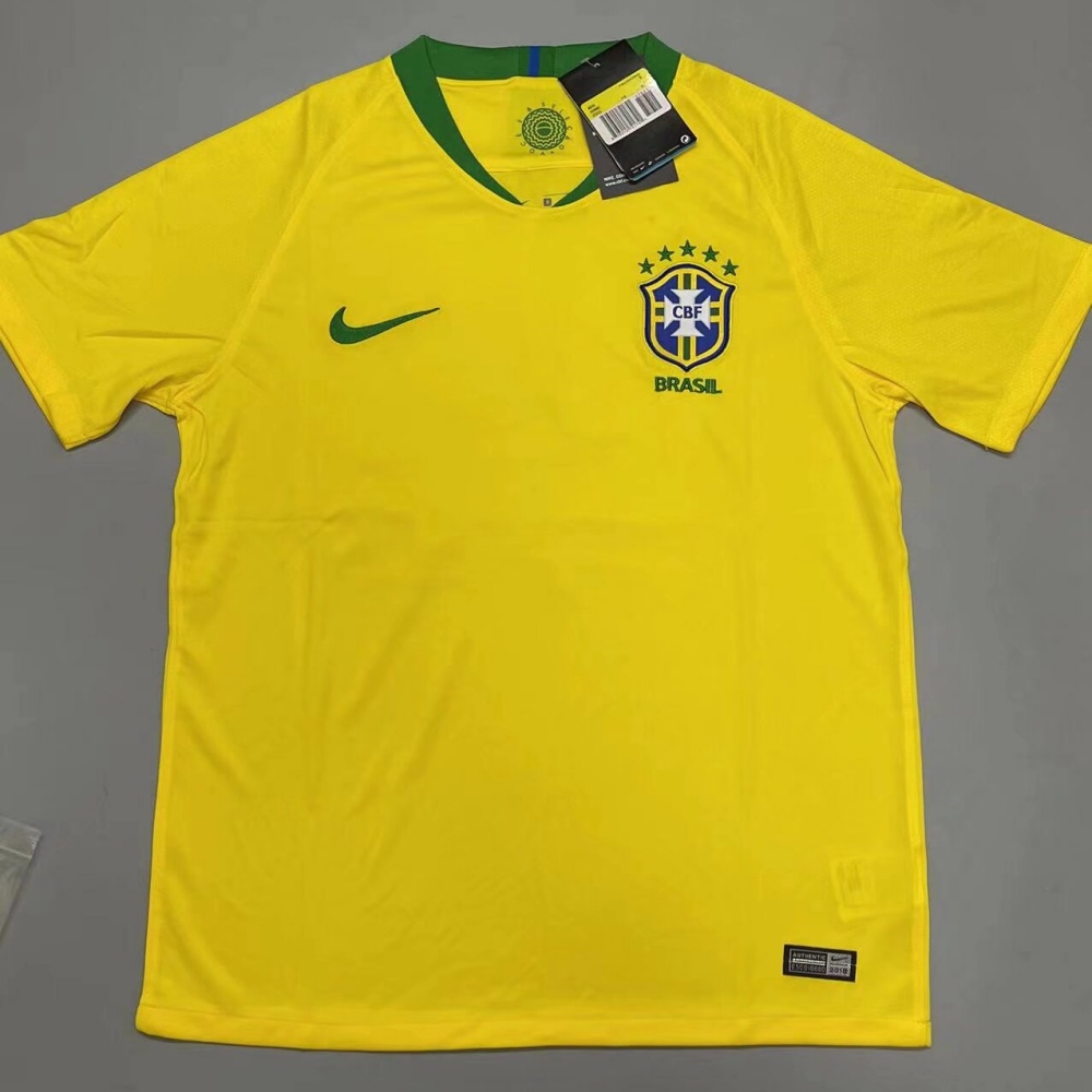 2018 Brazil Home Retro Jersey - leoleo123123
