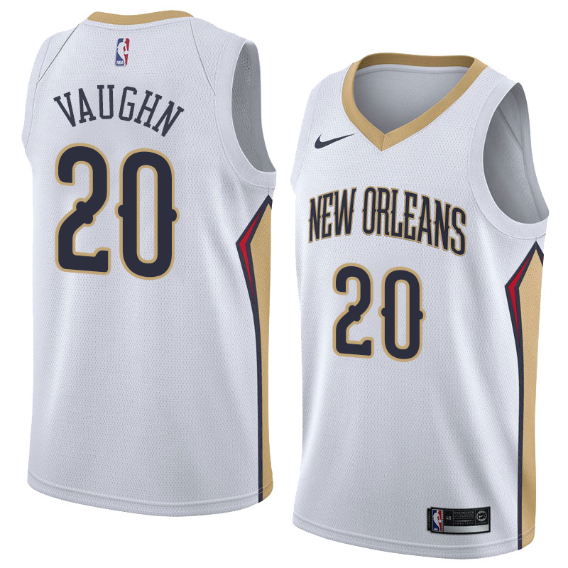 NBA Men New Orleans Pelicans White #20 VAUGHN Jersey High Quality Name and Number Print - leoleo123123
