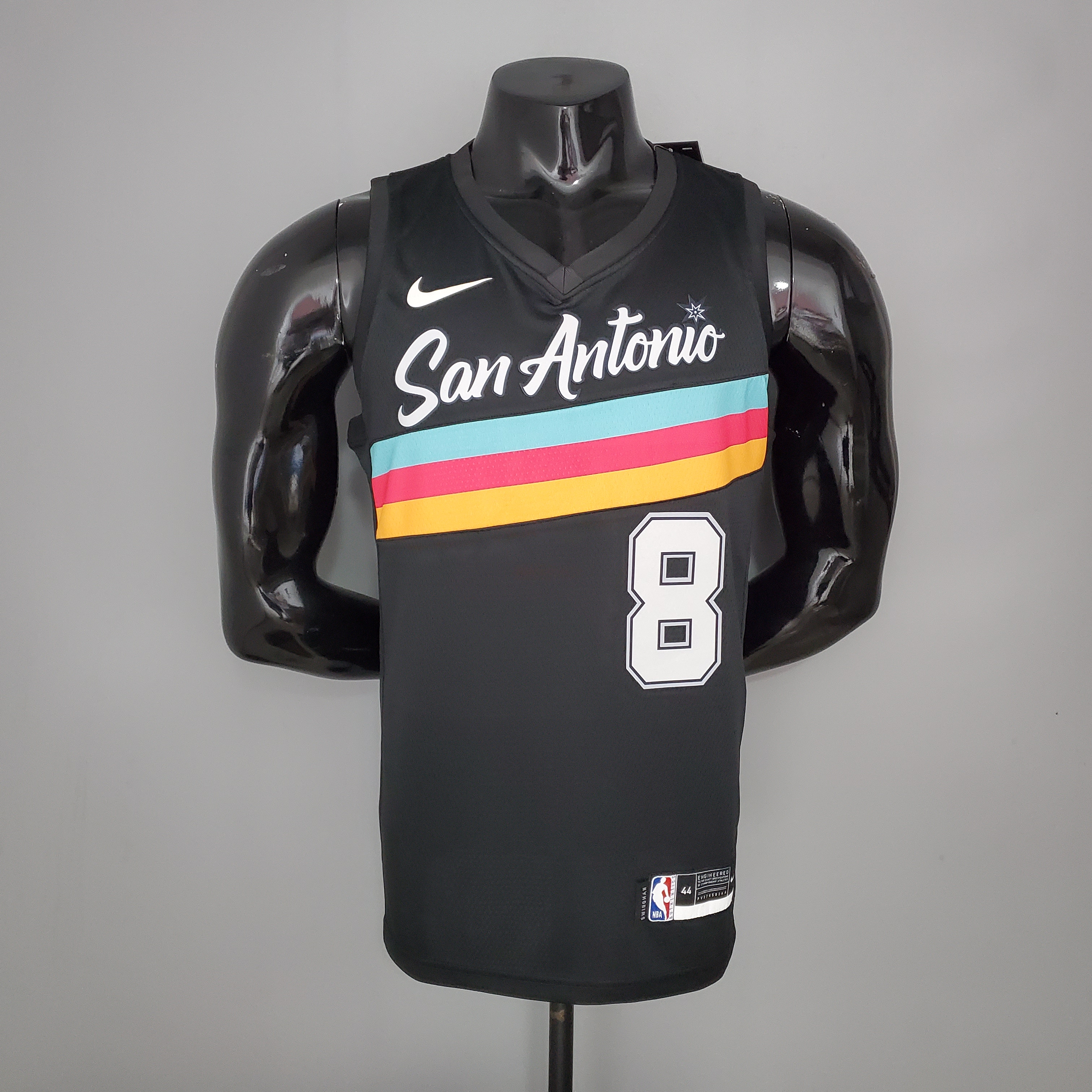 NBA Season 2021 Men San Antonio Spurs Black City #8 MILLS Jersey High Quality Name and Number Print - leoleo123123