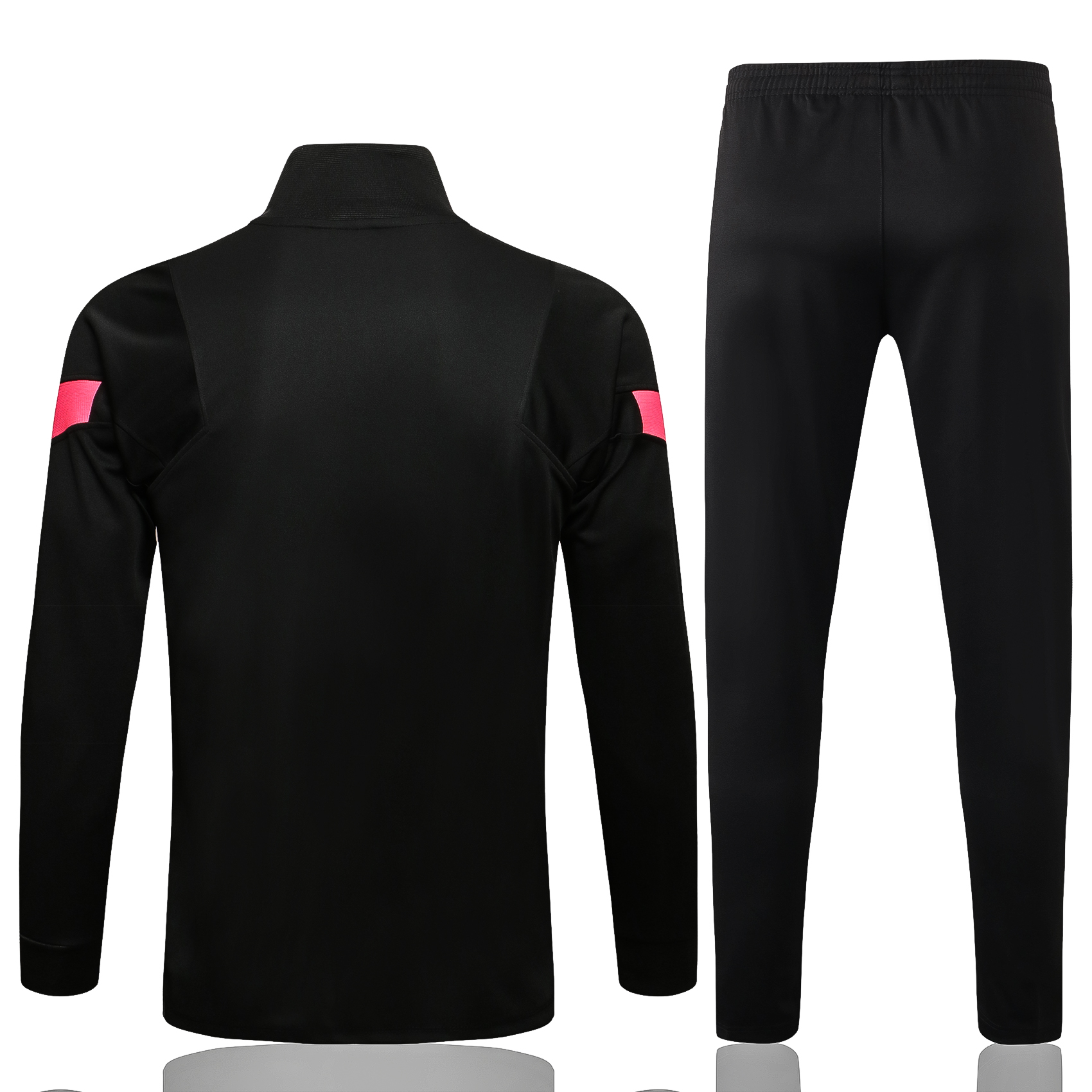21-22 PSG Black with Pink Logo and High Collar Tracksuit Thai Quality - leoleo123123