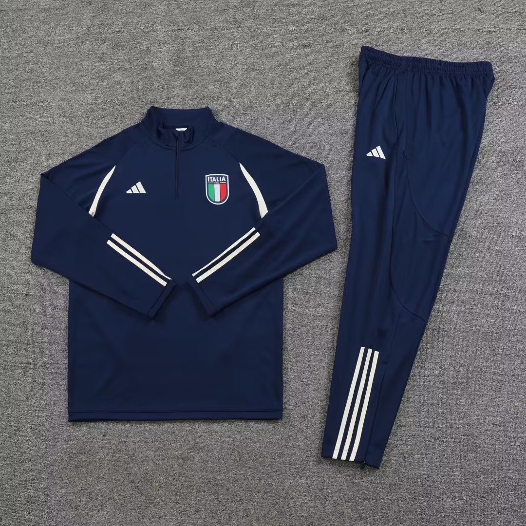 23/24 Italy Blue Sweater Tracksuit Thai Quality - leoleo123123