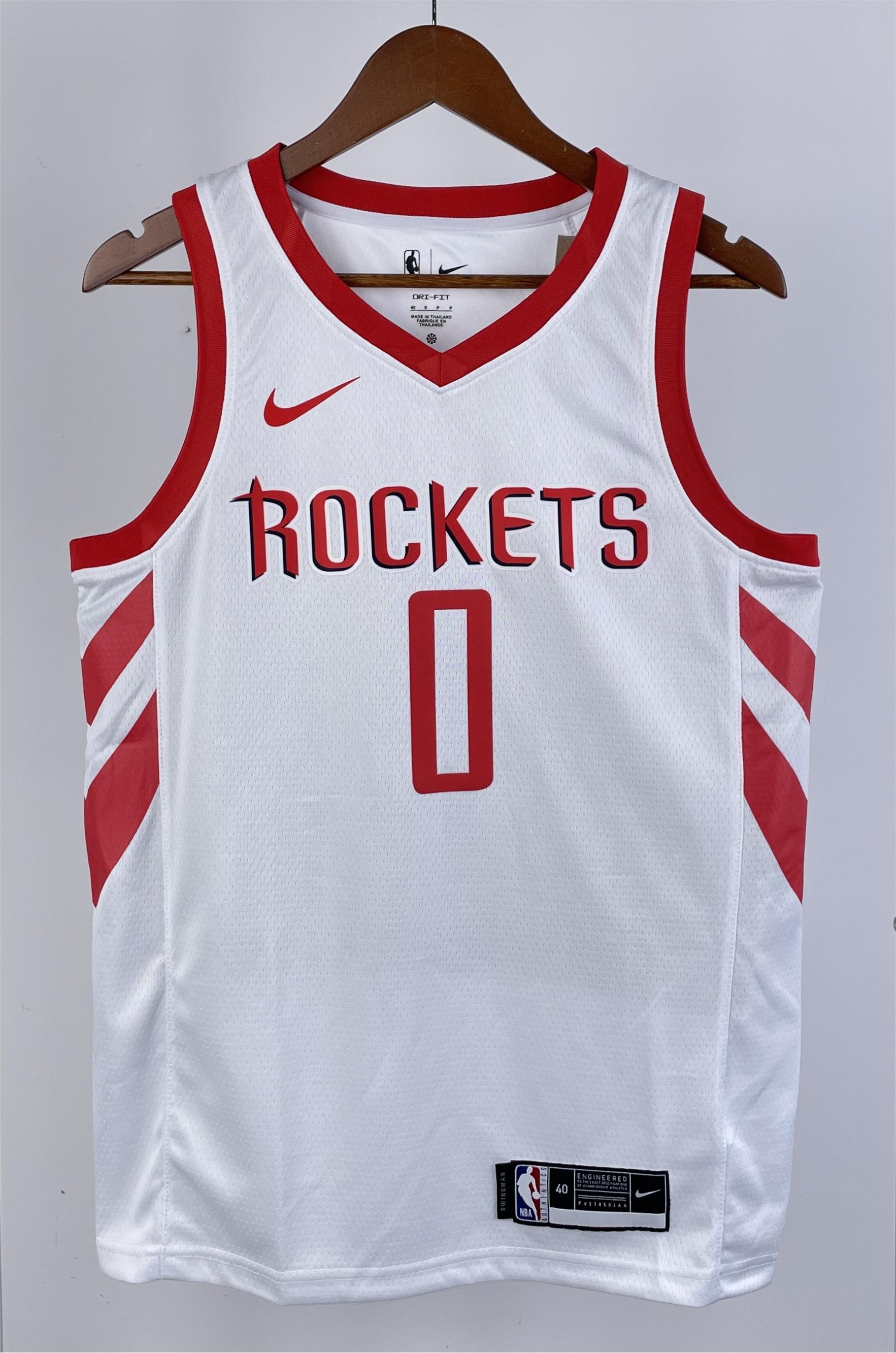 NBA Men 2019 Houston Rockets White #0 WESTBROOK Classics Swingman Jersey - leoleo123123