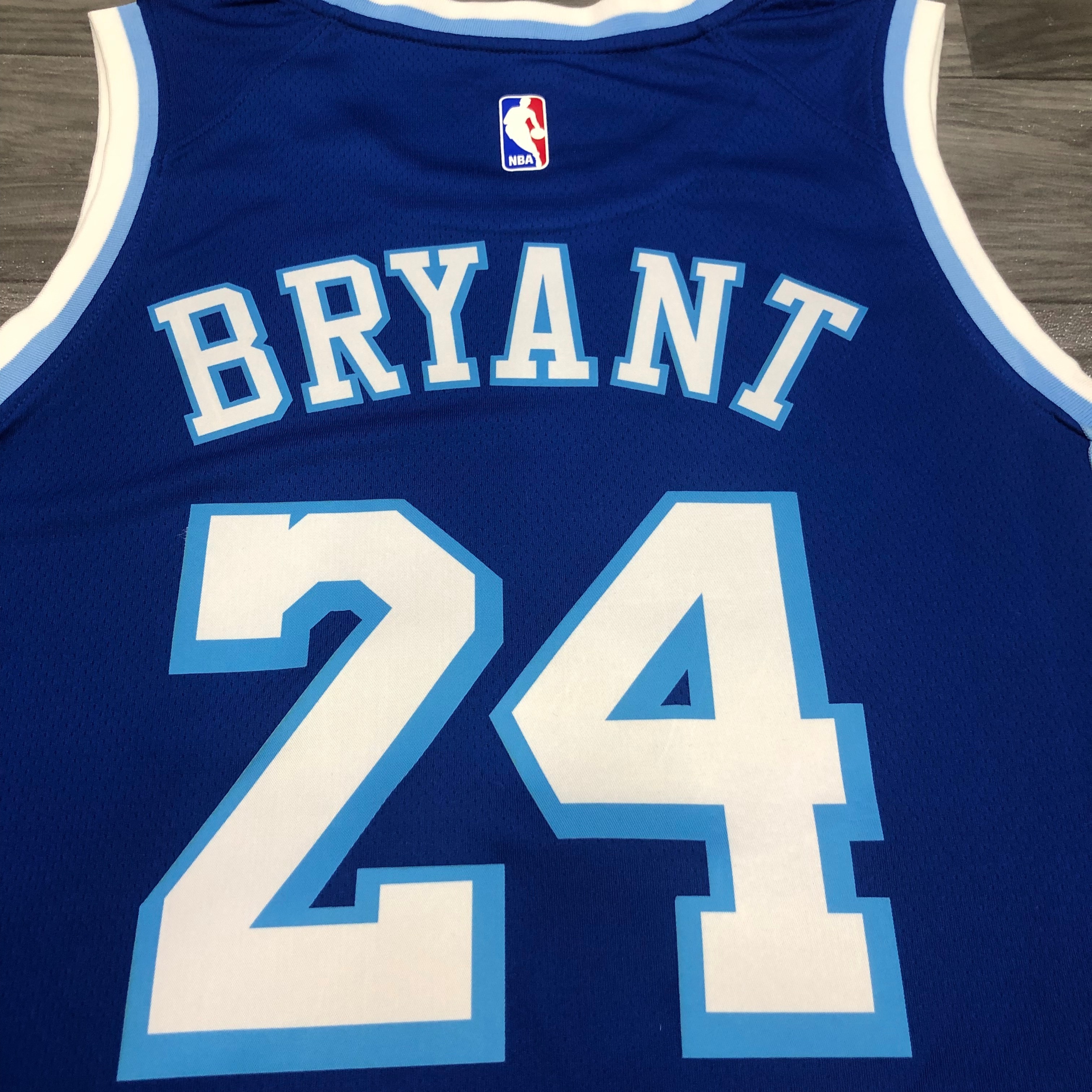 NBA Men Los Angeles Lakers Retro in Latin #24 BRYANT Blue Round Neck Jersey High Quality Name and Number Print - leoleo123123