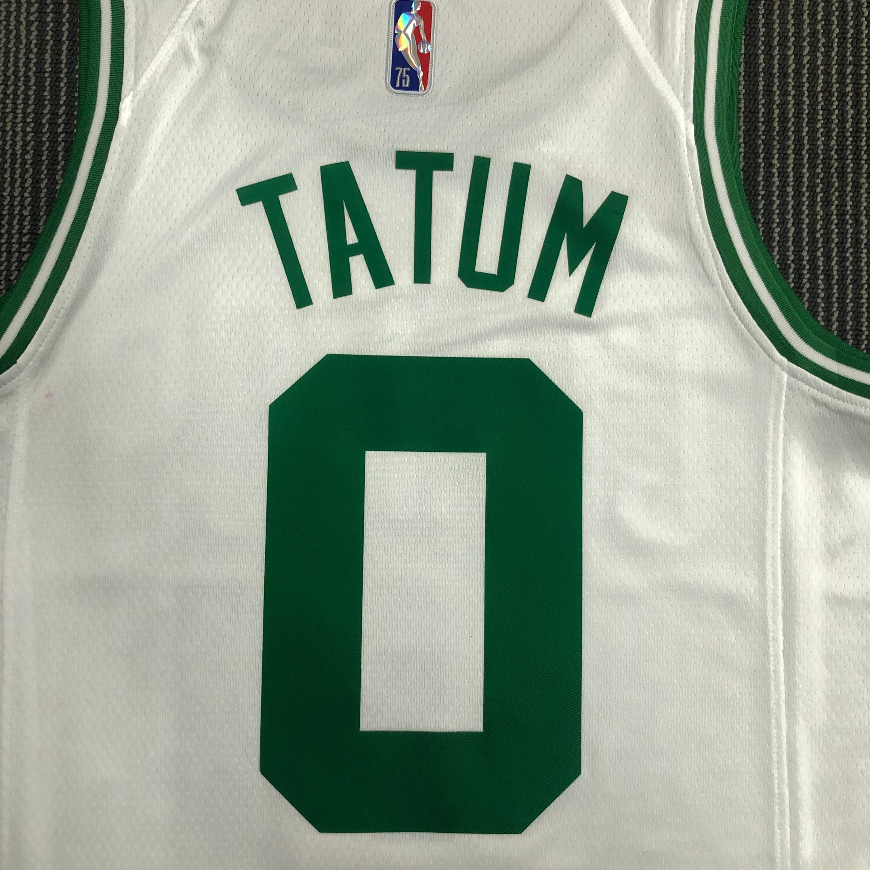 NBA 75th Anniversary Boston Celtics White #0 TATUM Jersey High Quality Name and Number Print - leoleo123123