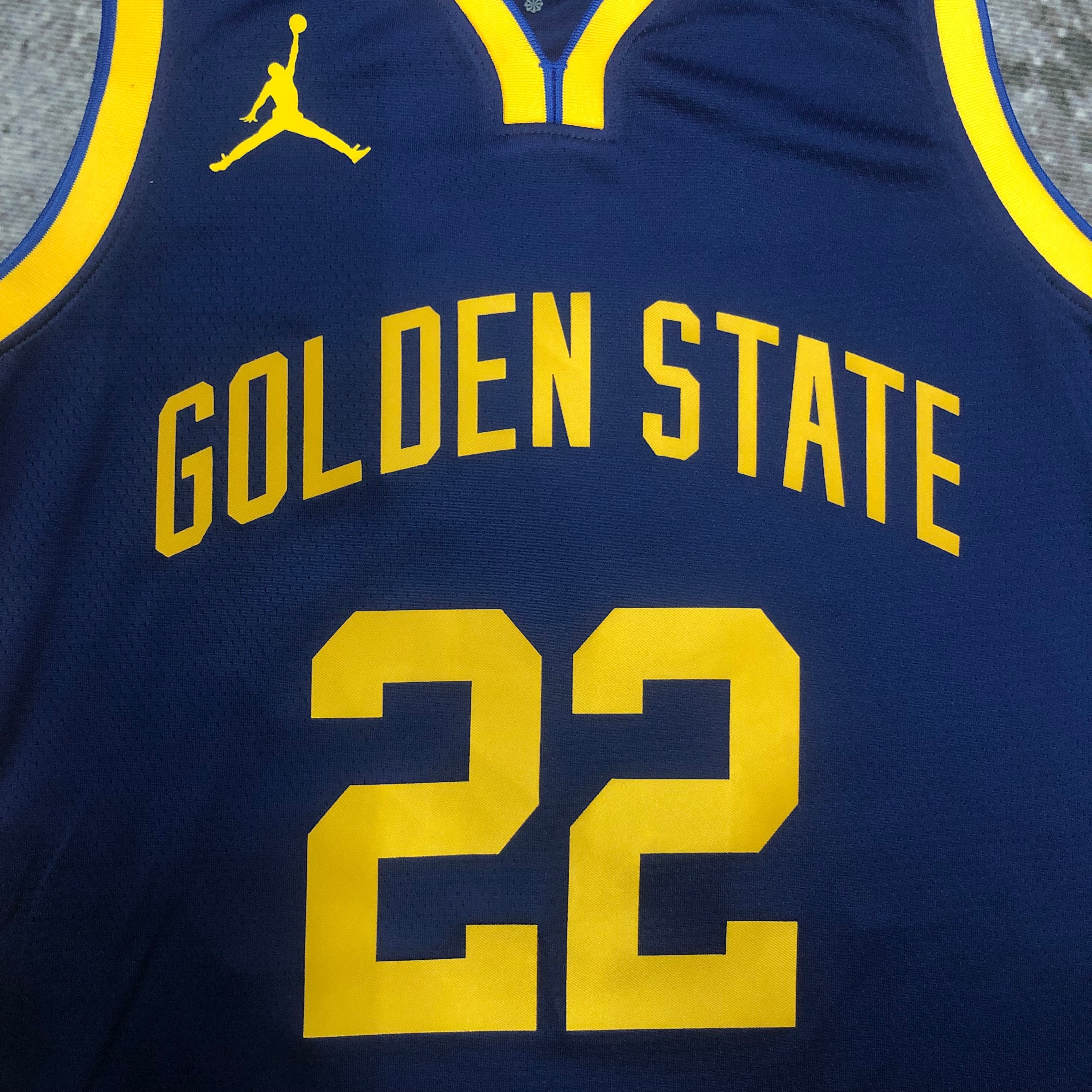 NBA Men Season 2023 Golden State Warriors Blue with Jordan Logo #22 WIGGINS Jersey High Quality Name and Number Print - leoleo123123