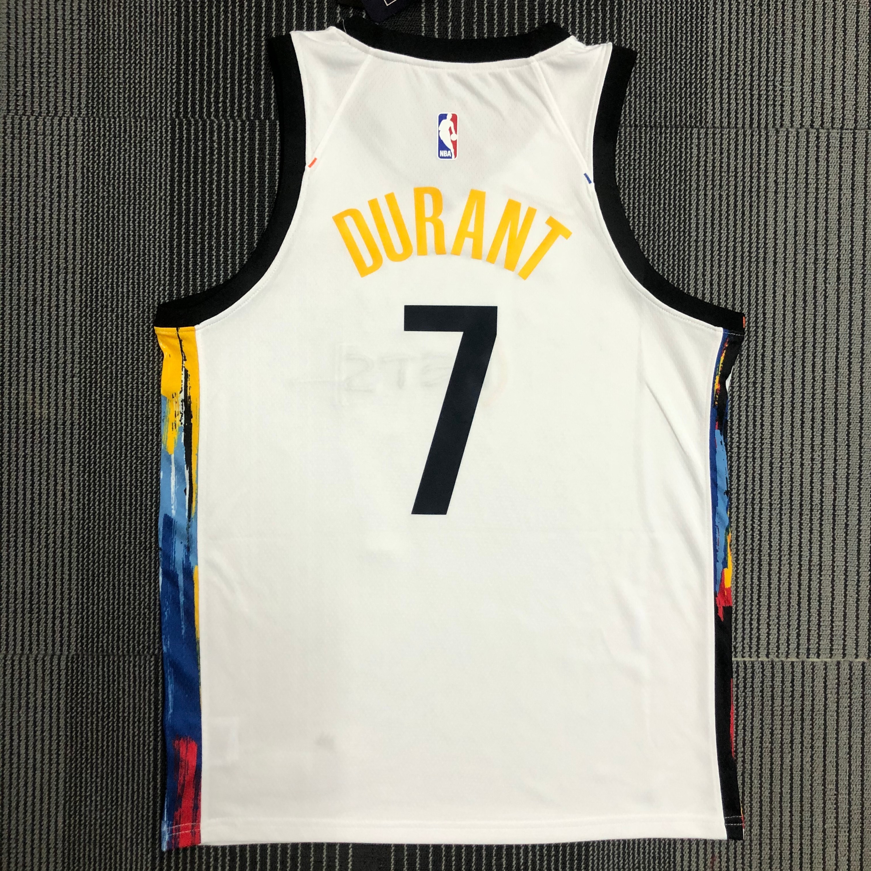 NBA Men Season 2021 Brooklyn Nets White City #7 DURANT Jersey High Quality Name and Number Print - leoleo123123