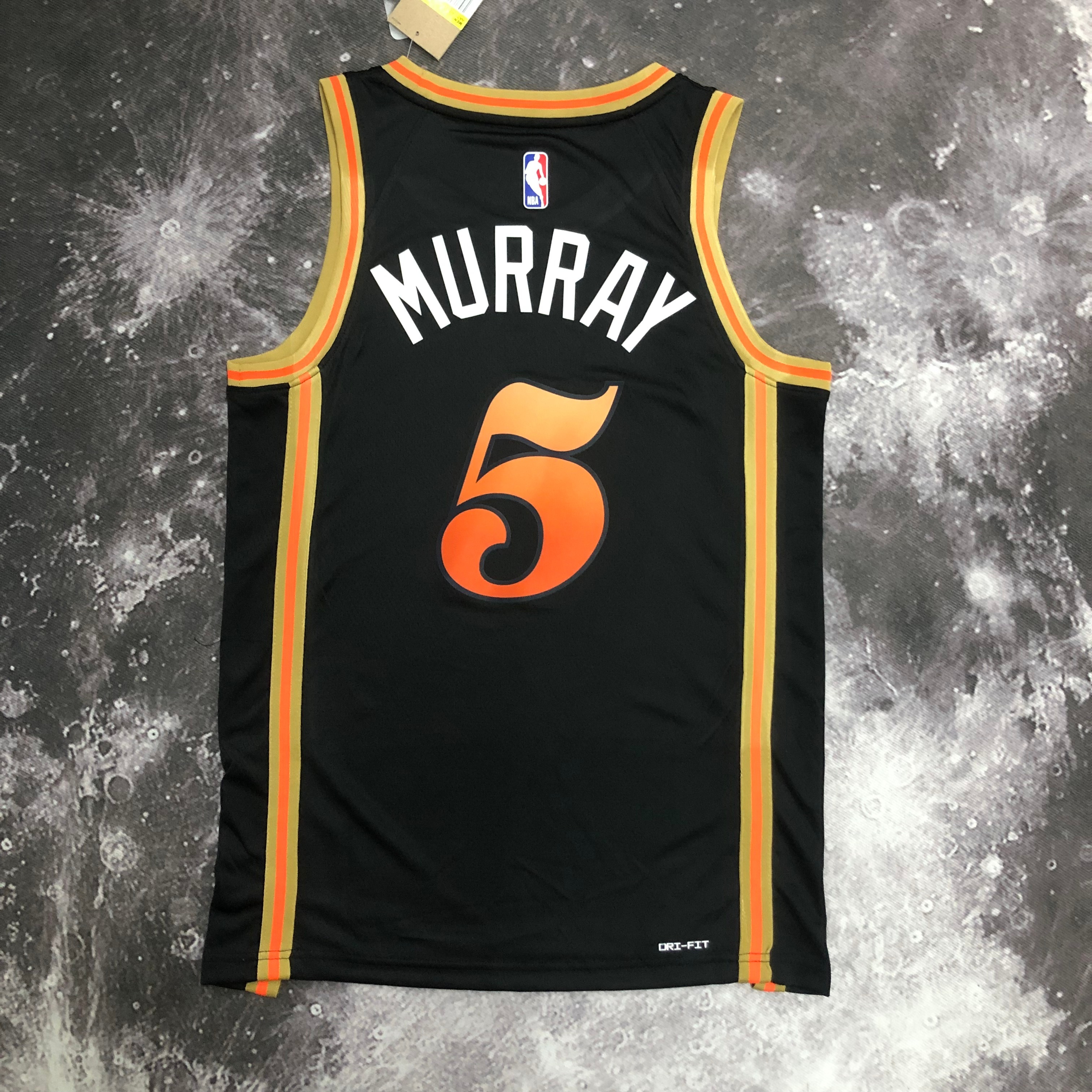 NBA Men 2023 Atlanta Hawks Black #5 MURRAY Jersey High Quality Name and Number Print - leoleo123123