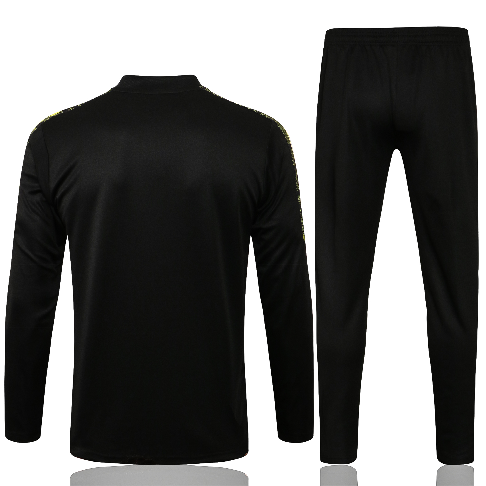 21-22 Flamengo Black with Zipper Sweater Tracksuit Thai Quality - leoleo123123