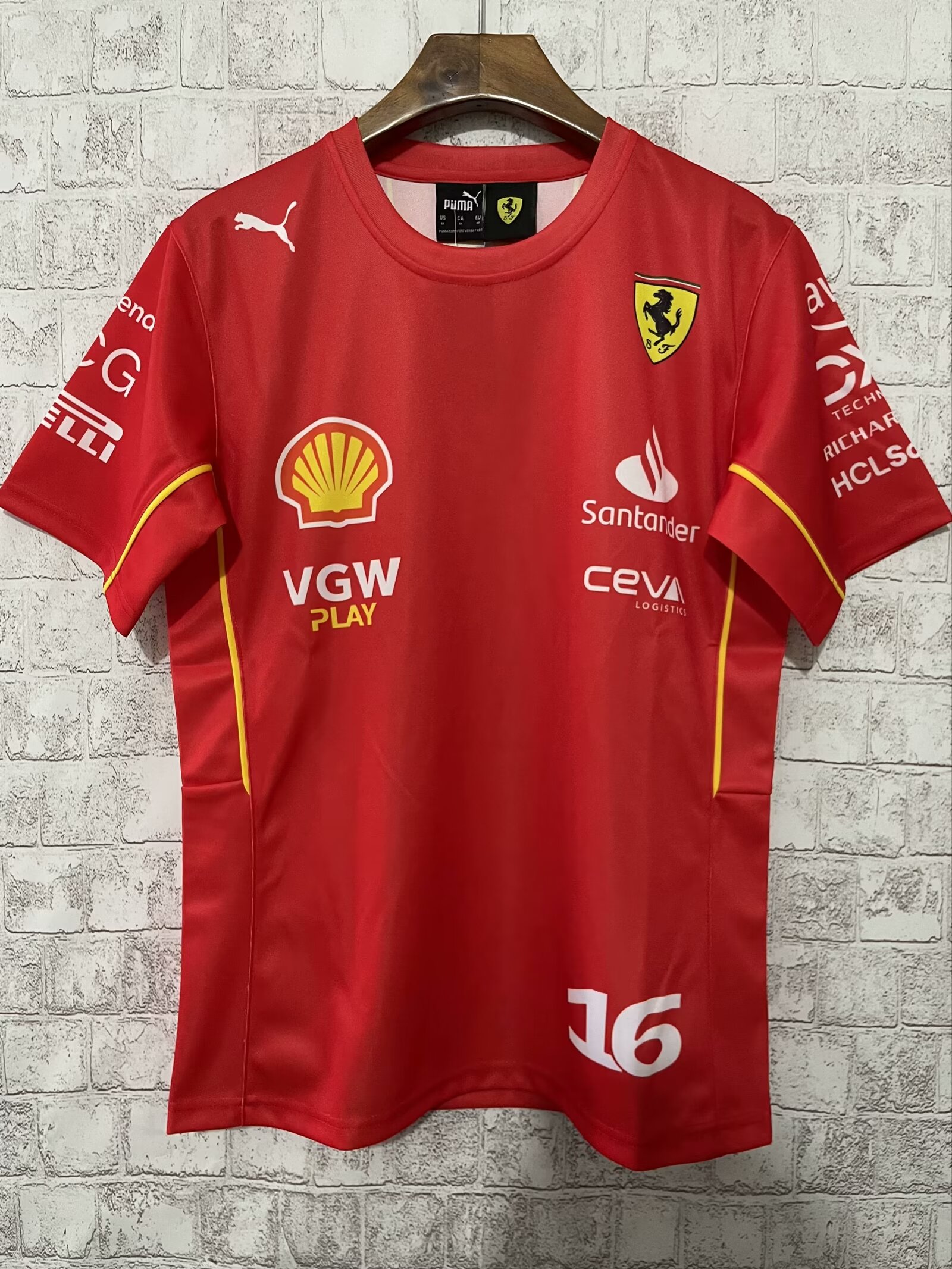 2024 Ferrari F1 Team POLO Round Collar T-Shirt N16 - leoleo123123